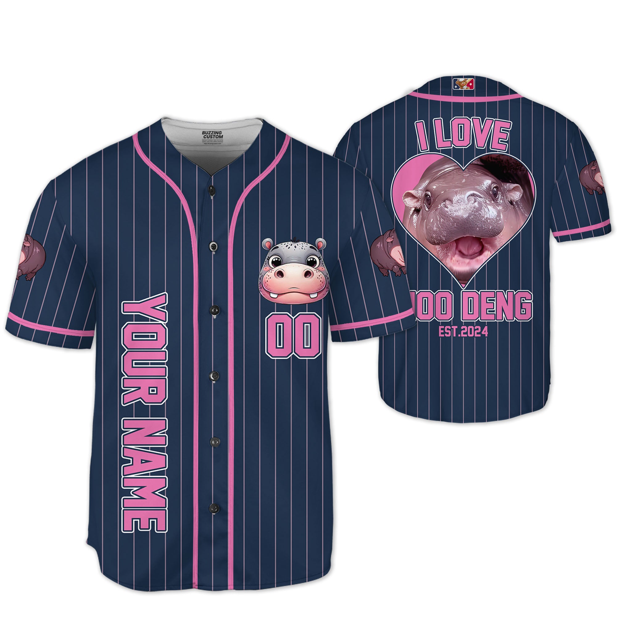 personalize-moo-deng-i-love-moo-deng-navy-striped-baseball-jersey-i2-6613