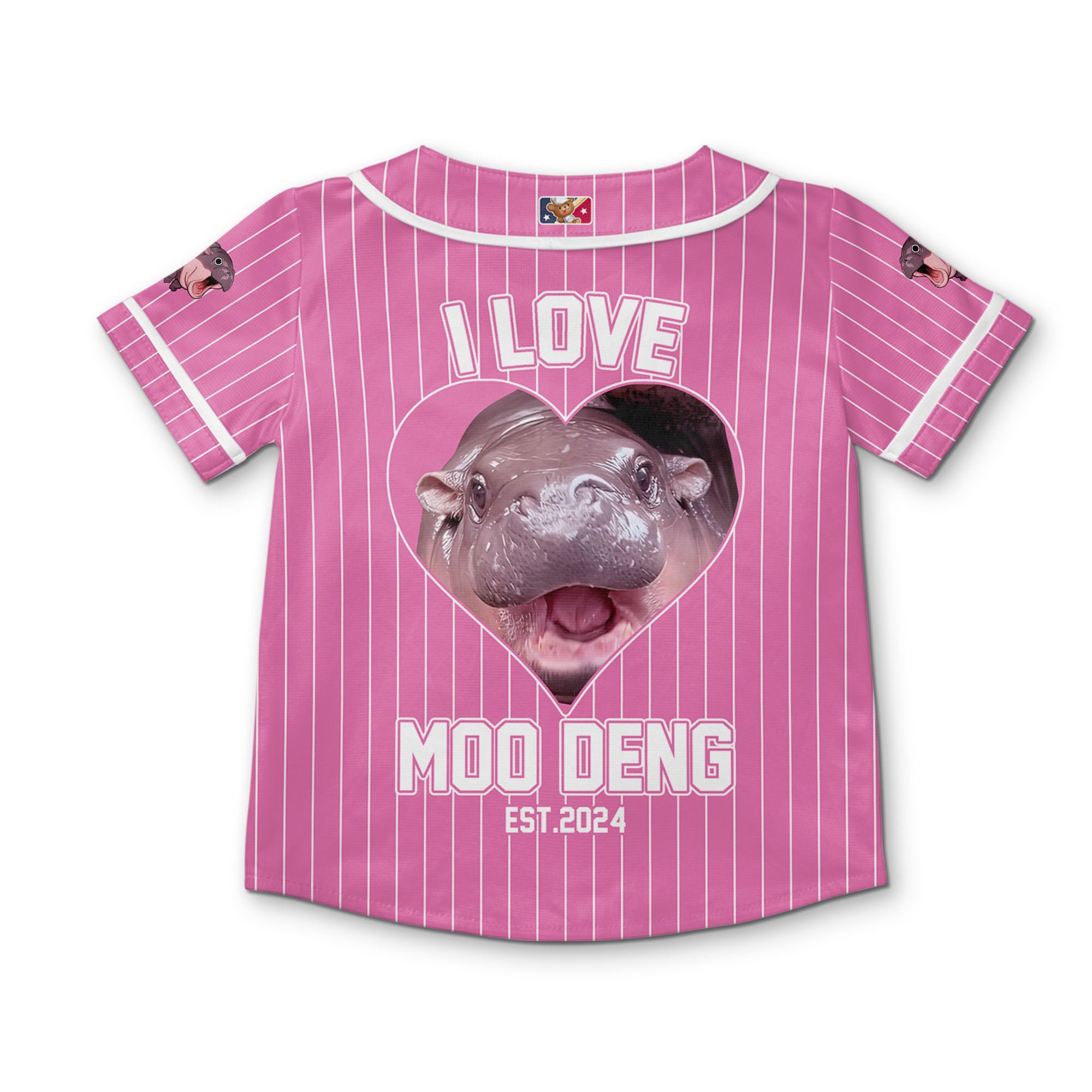 personalize-moo-deng-i-love-moo-deng-pink-striped-baseball-jersey-i2-2507