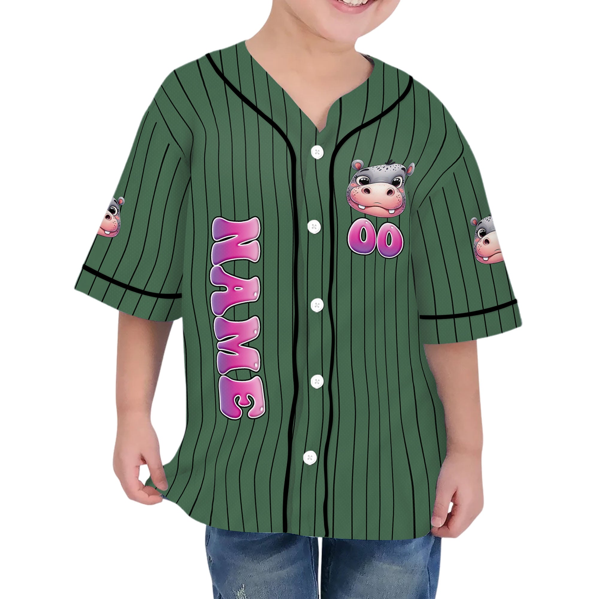 personalize-moo-deng-vintage-bootleg-funny-green-black-striped-baseball-jersey-i2-2465