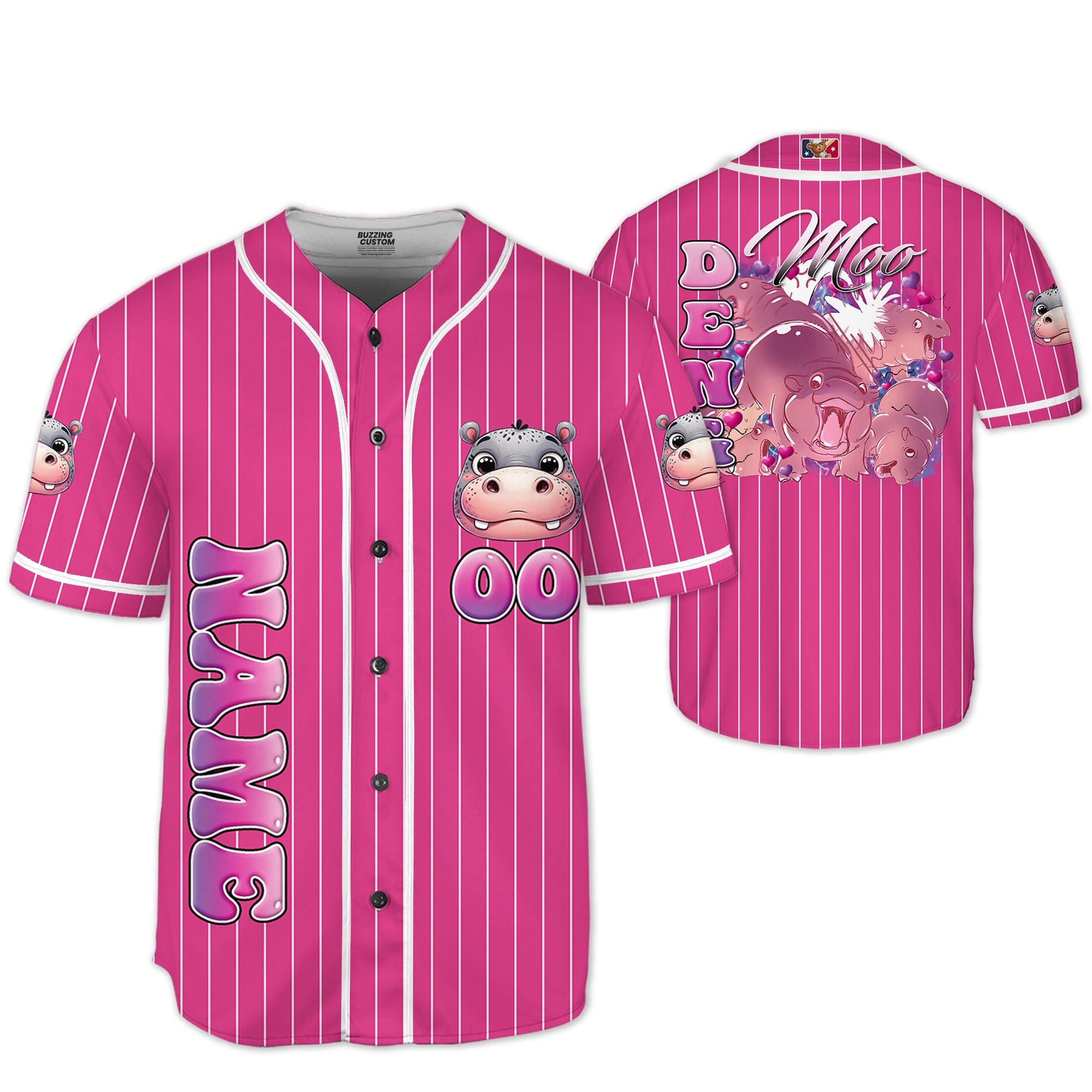 personalize-moo-deng-vintage-bootleg-funny-pink-white-striped-baseball-jersey-i2-7225