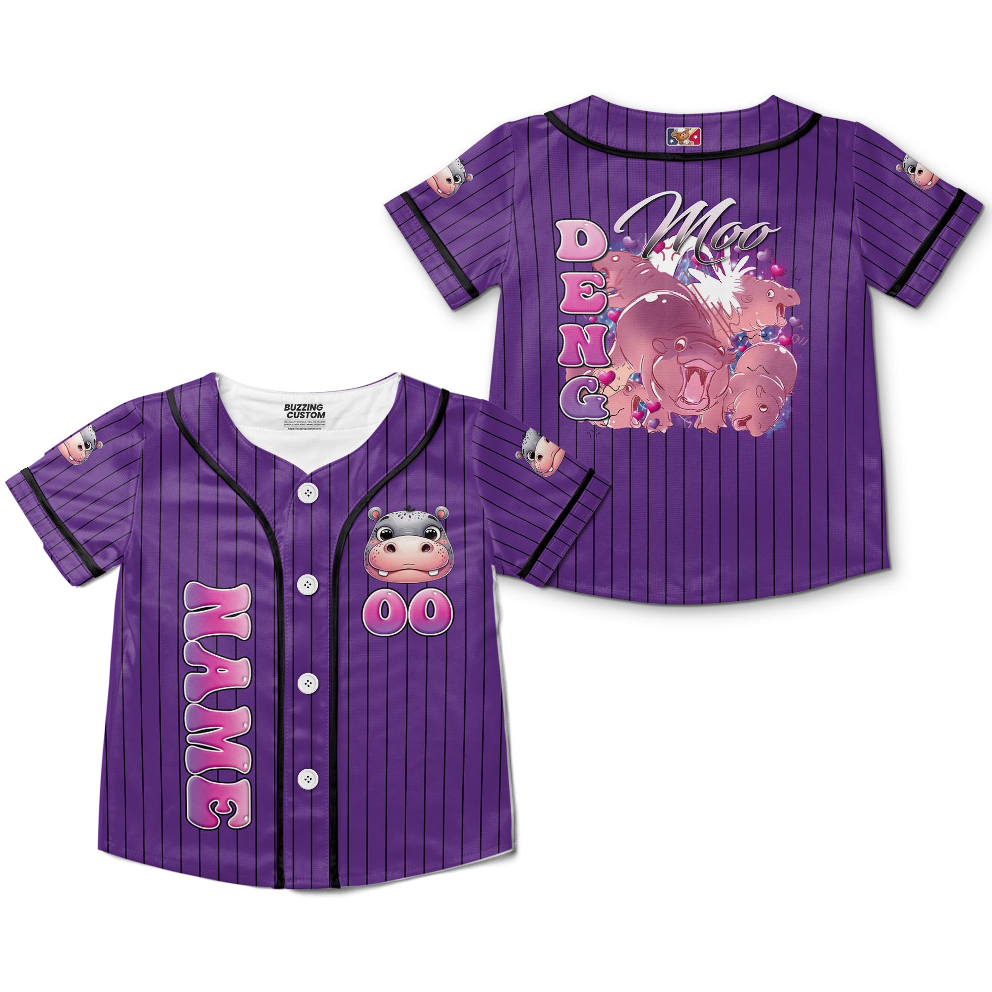 personalize-moo-deng-vintage-bootleg-funny-purple-black-striped-baseball-jersey-i2-5543