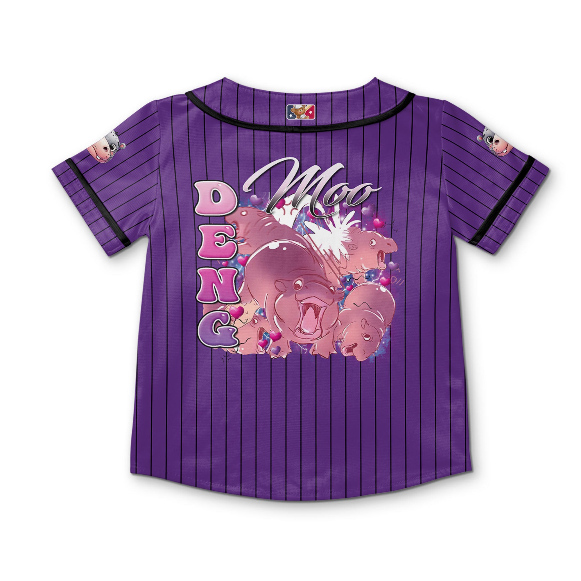 personalize-moo-deng-vintage-bootleg-funny-purple-black-striped-baseball-jersey-i2-5543