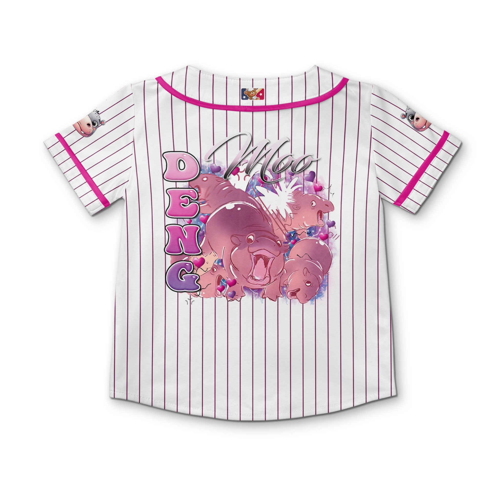 personalize-moo-deng-vintage-bootleg-funny-white-pink-striped-baseball-jersey-i2-7621