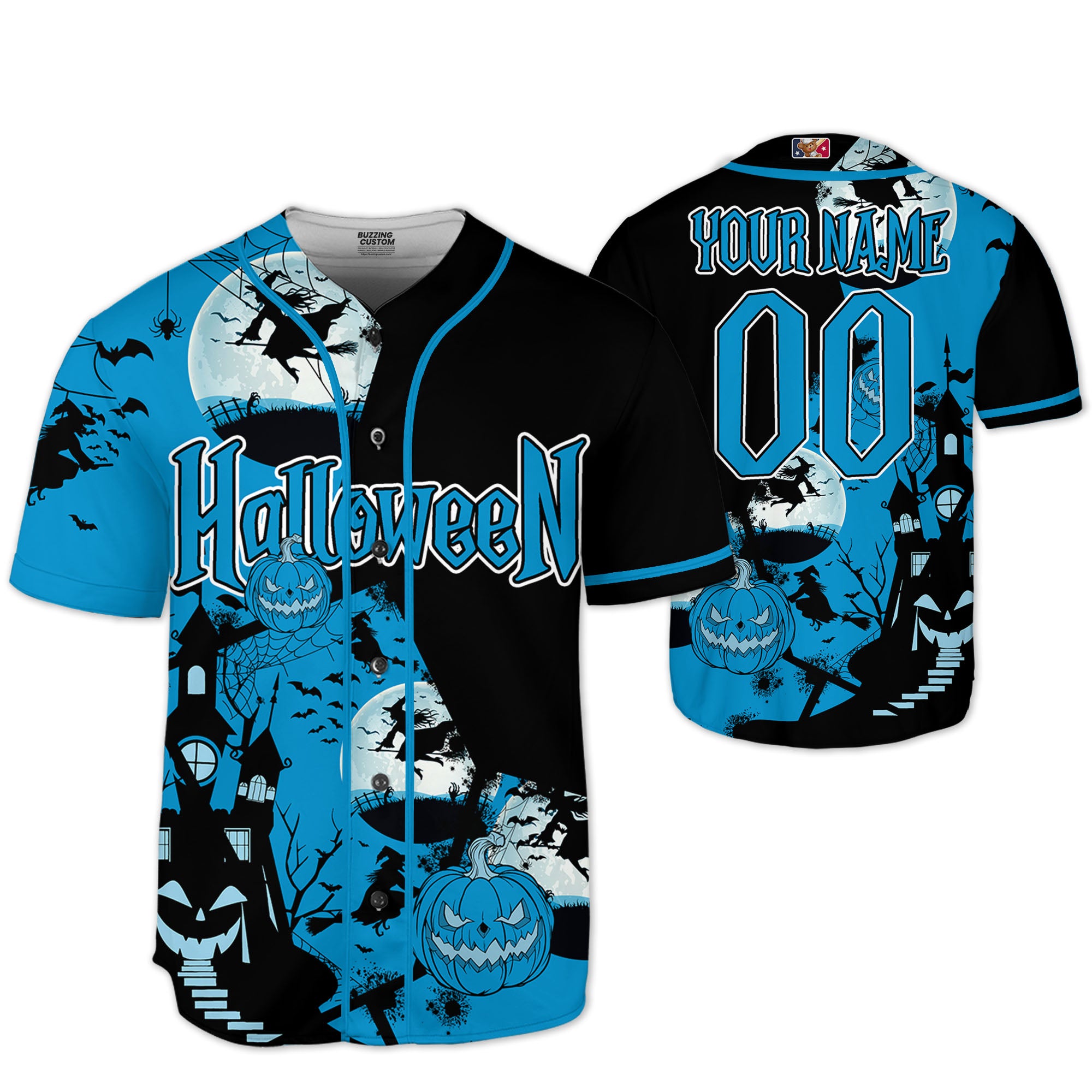 personalize-scary-halloween-witch-blue-stlye-i3-2707