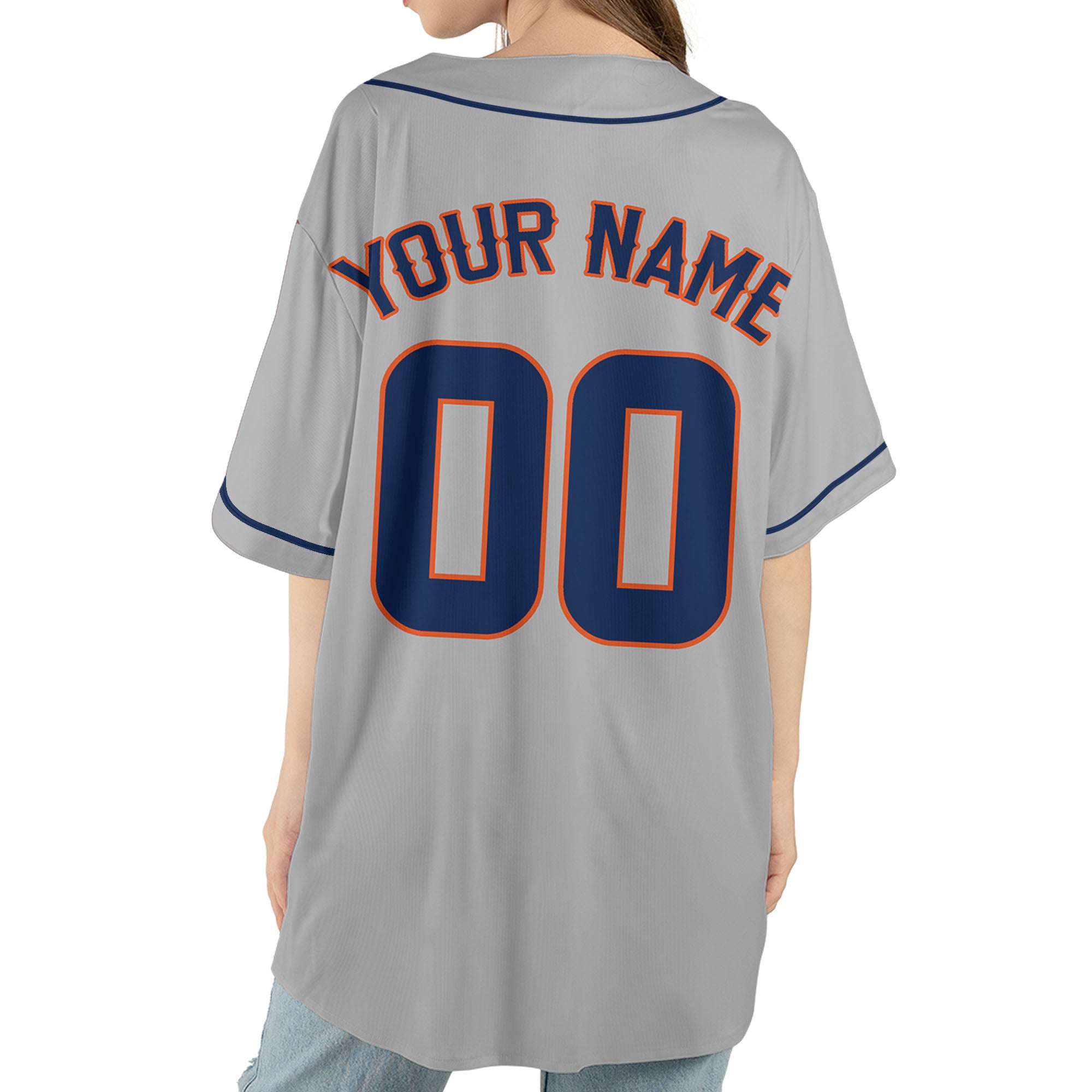 Personalize-Team-Name-And-Number-Cool-Baseball-Sport-Grey-Navy