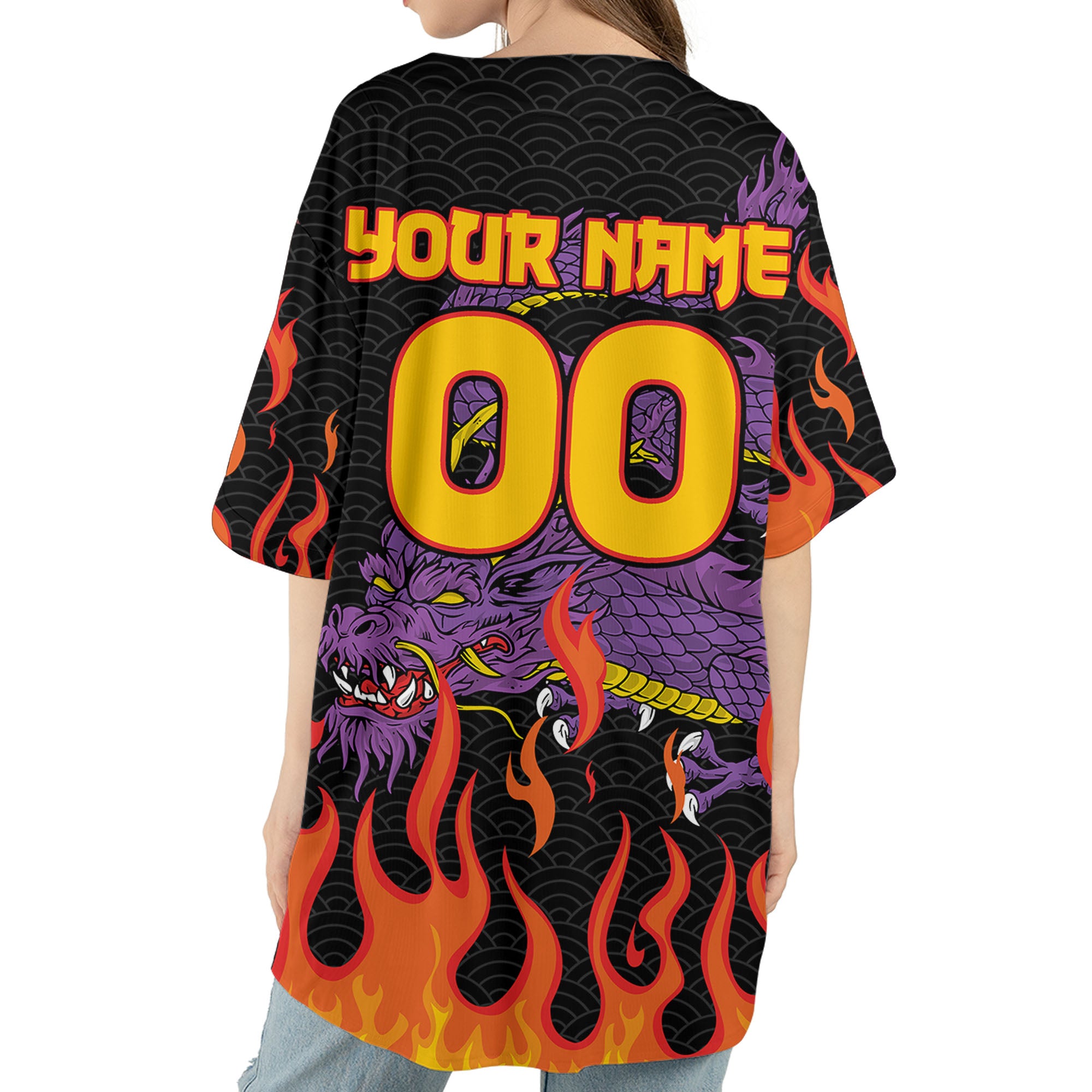 Personalize-Team-Name-And-Number-Dragon-Head-Purple-Baseball-Jersey