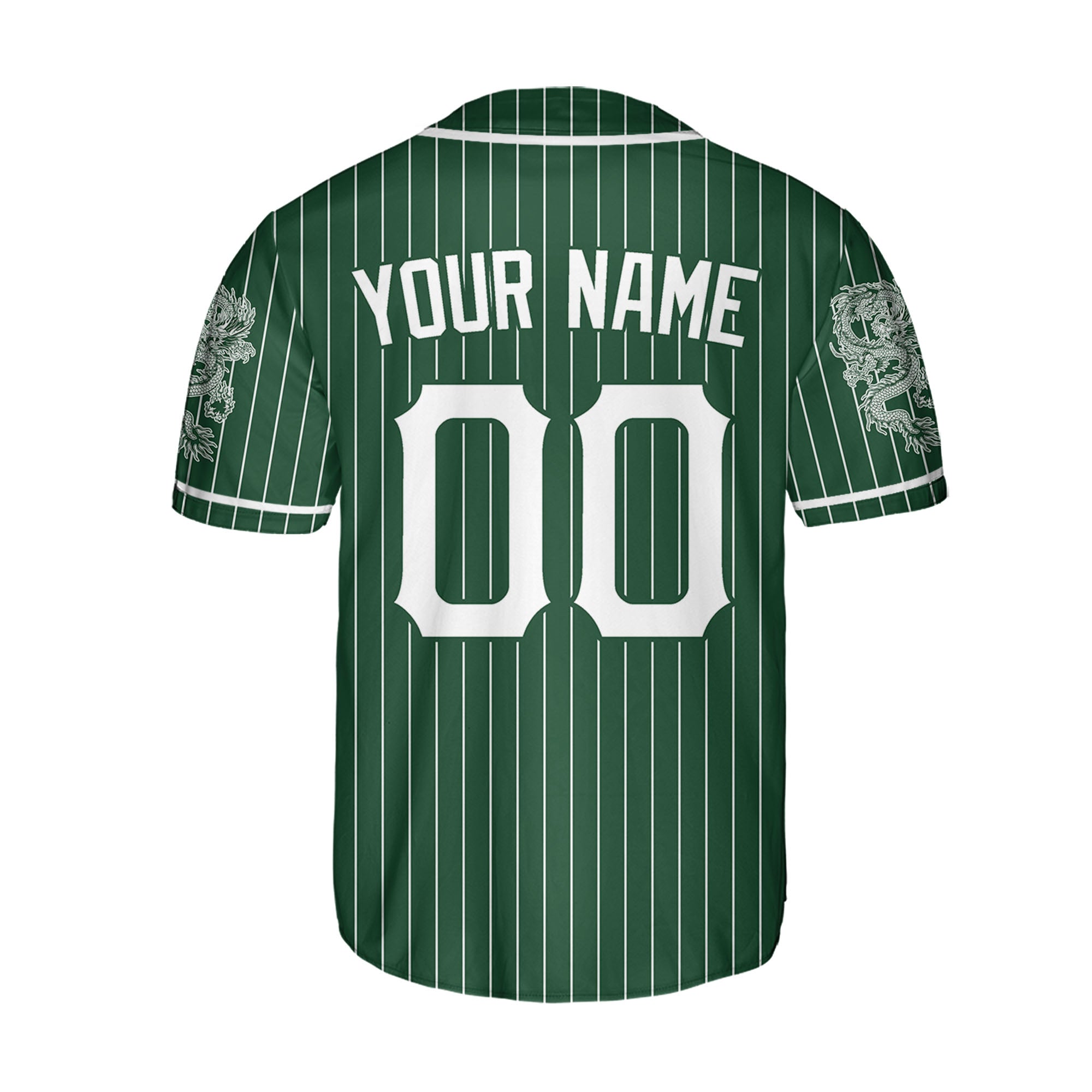 Personalize-Team-Name-And-Number-Dragon-Striped-Baseball-Cool-Sport-Green
