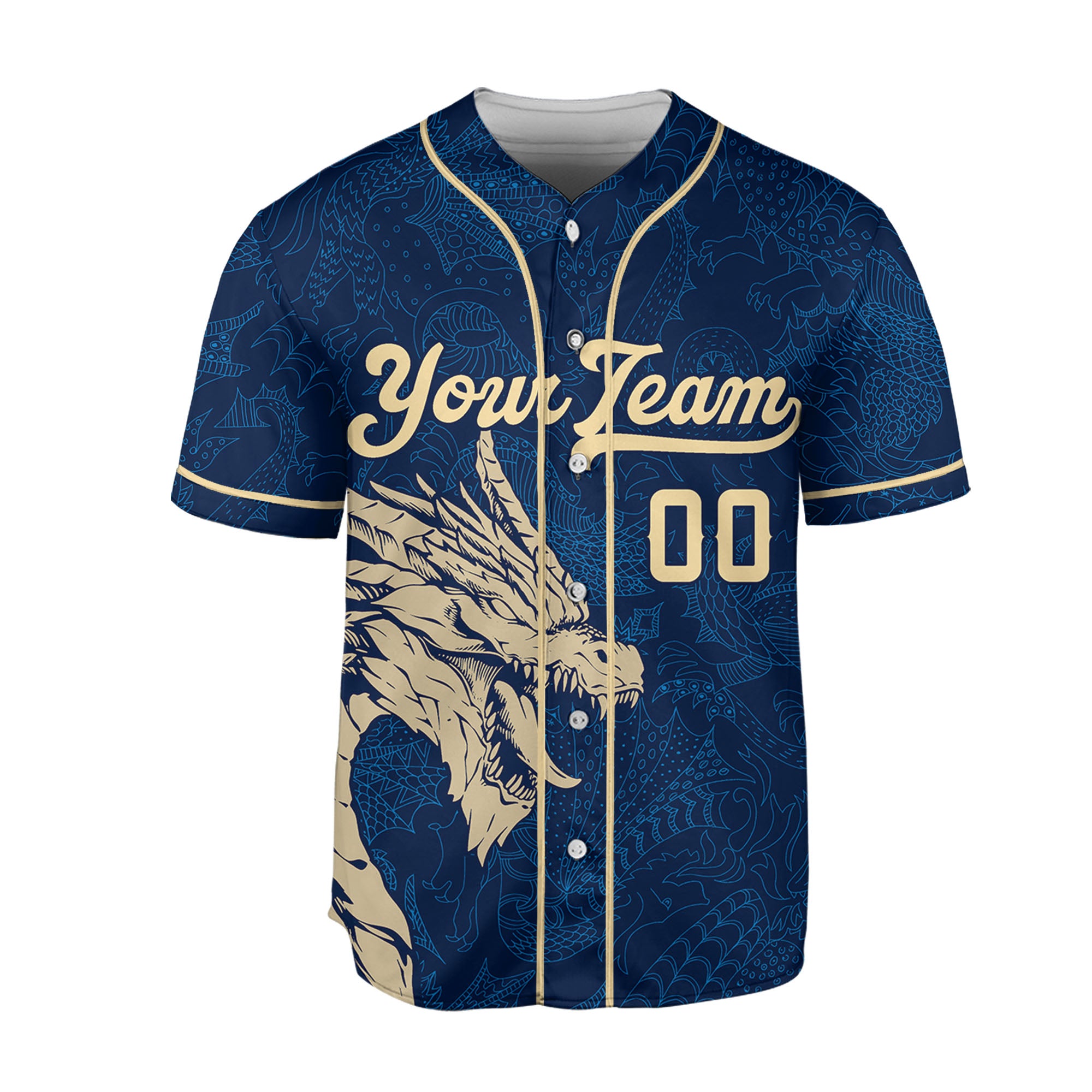 Personalize-Team-Name-And-Number-Dragon-Tribal-Dark-Blue