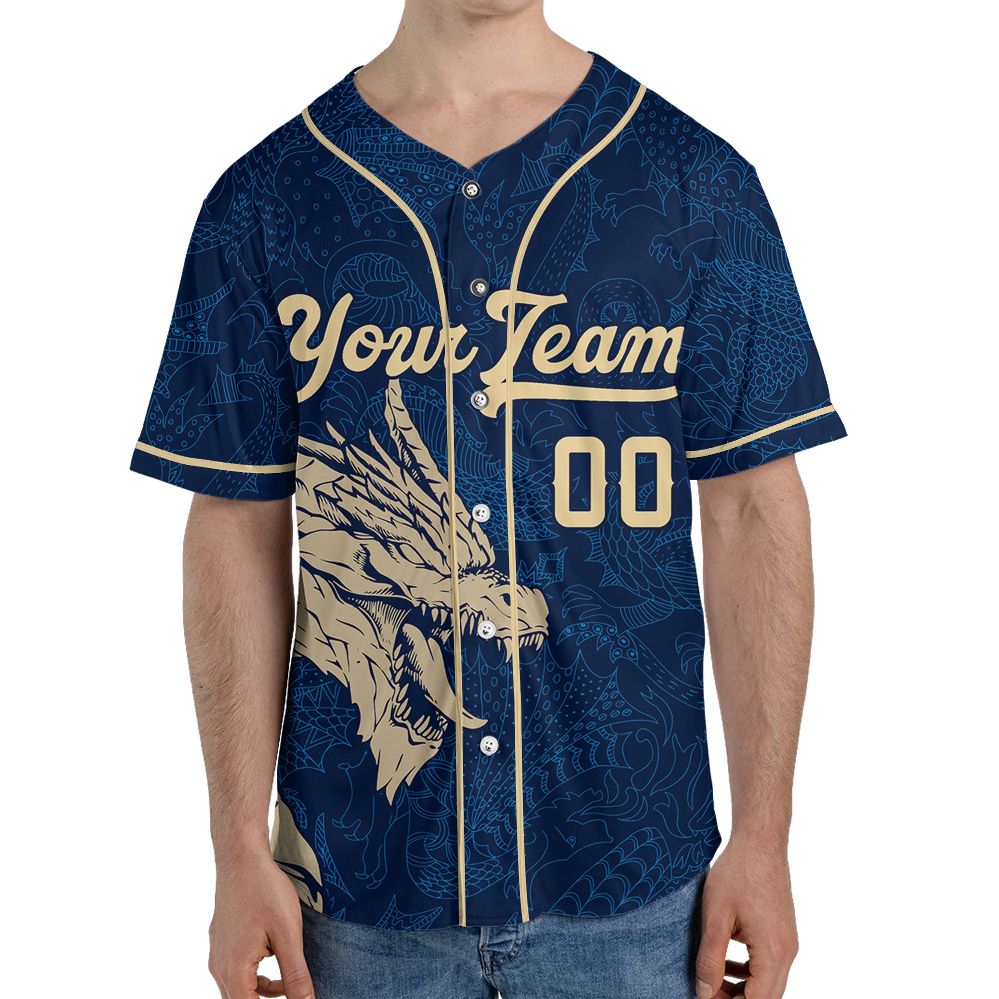 Personalize-Team-Name-And-Number-Dragon-Tribal-Dark-Blue