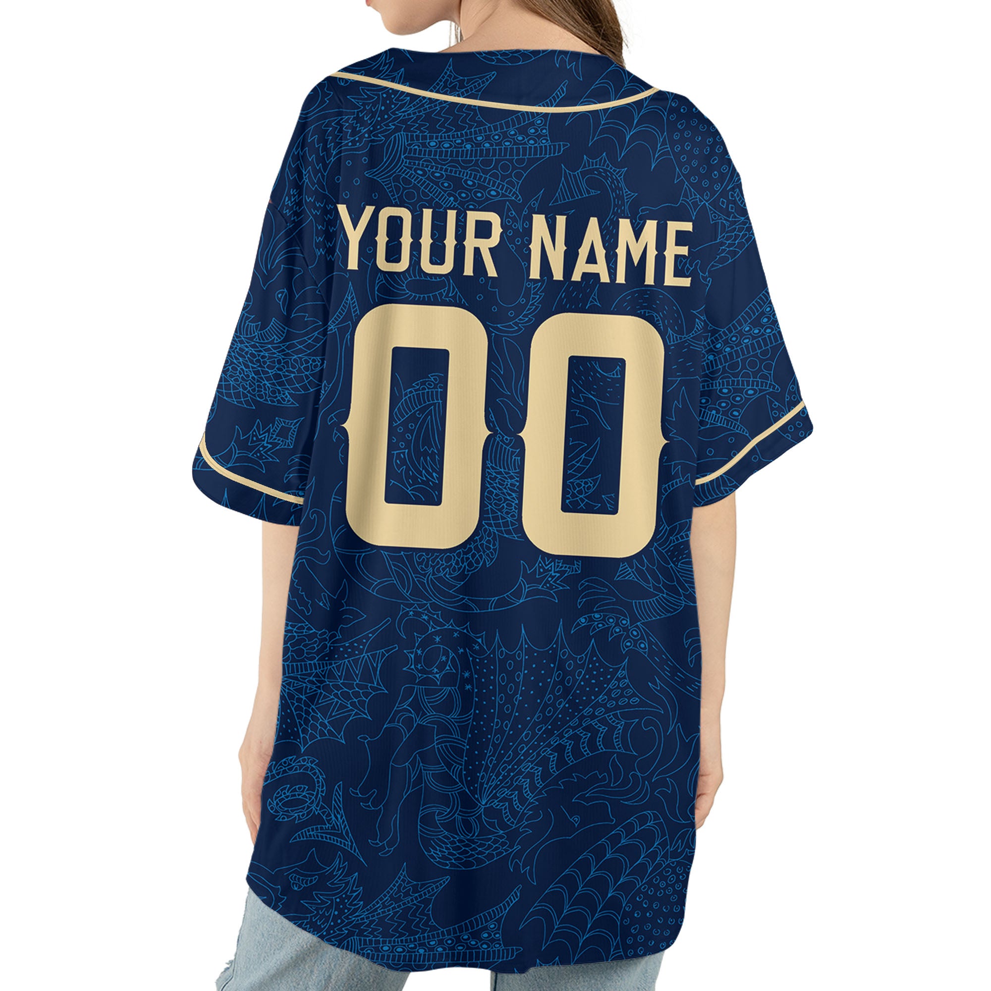 Personalize-Team-Name-And-Number-Dragon-Tribal-Dark-Blue