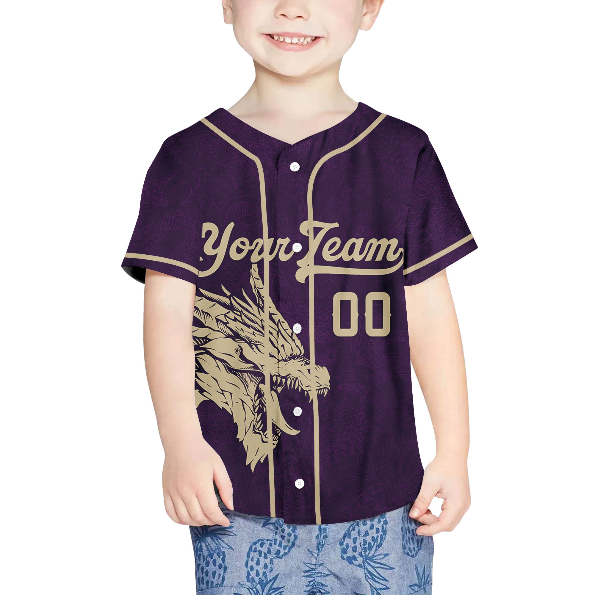 Personalize-Team-Name-And-Number-Dragon-Tribal-Purple