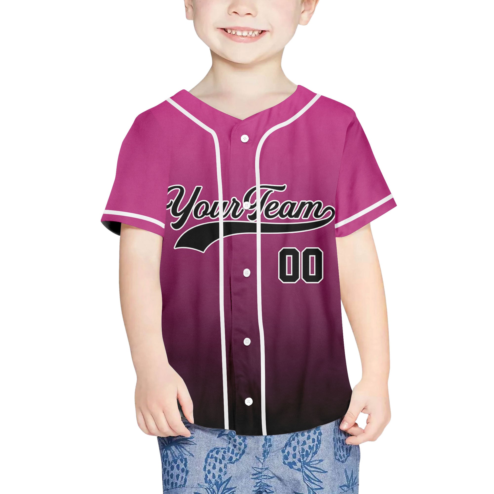 Personalize-Team-Name-And-Number-Gradient-Colorful-Style-Pink-Black