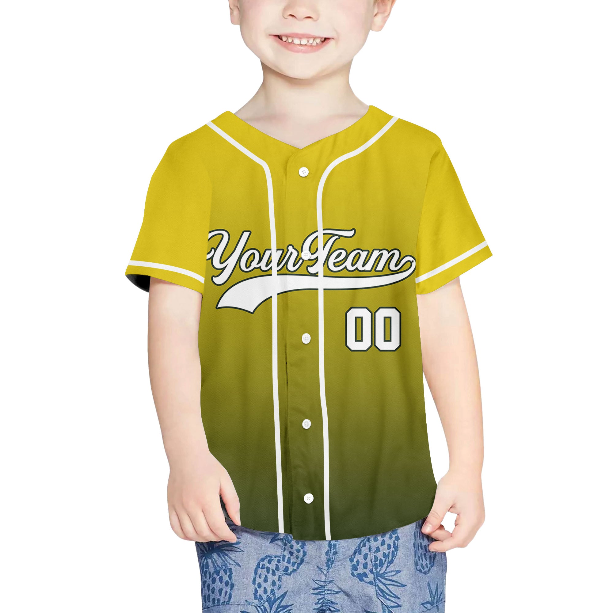 Personalize-Team-Name-And-Number-Gradient-Colorful-Style-Yellow-Forest-Green
