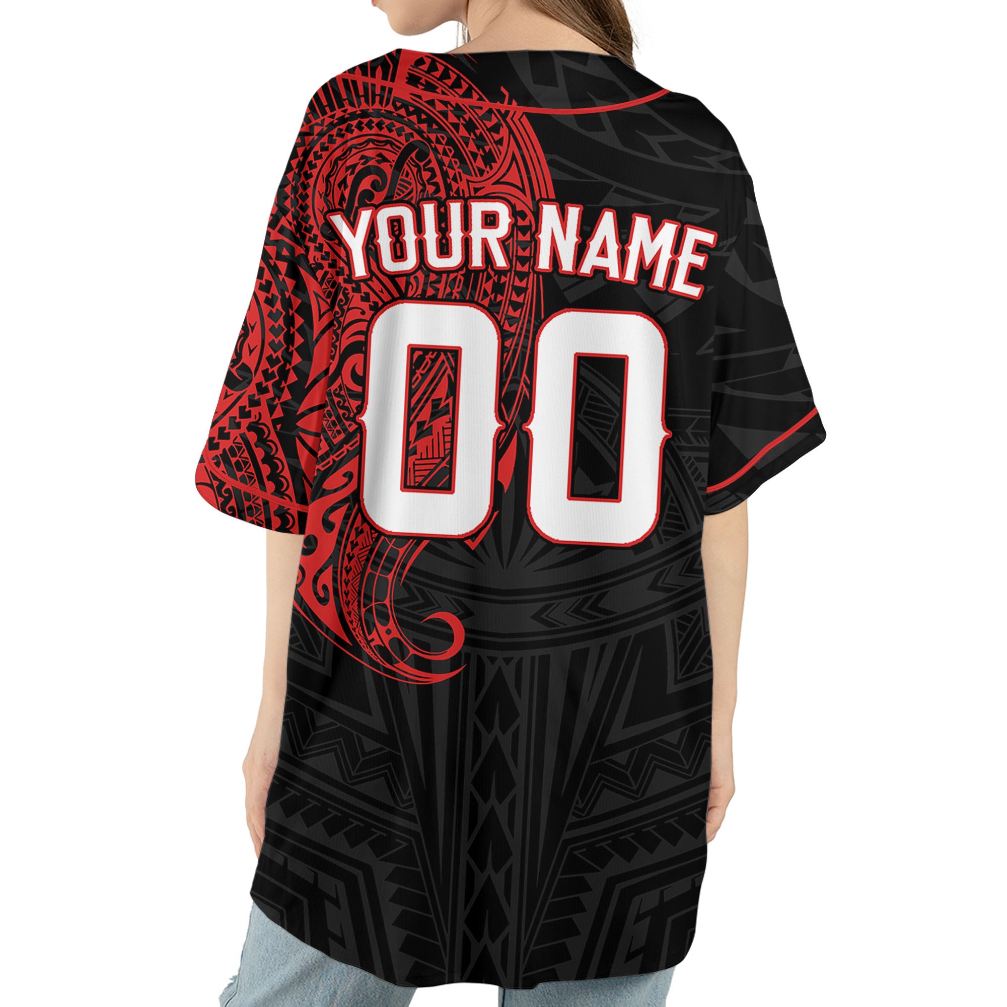 Personalize-Team-Name-And-Number-Maori-Tribal-Black-Baseball-Jersey