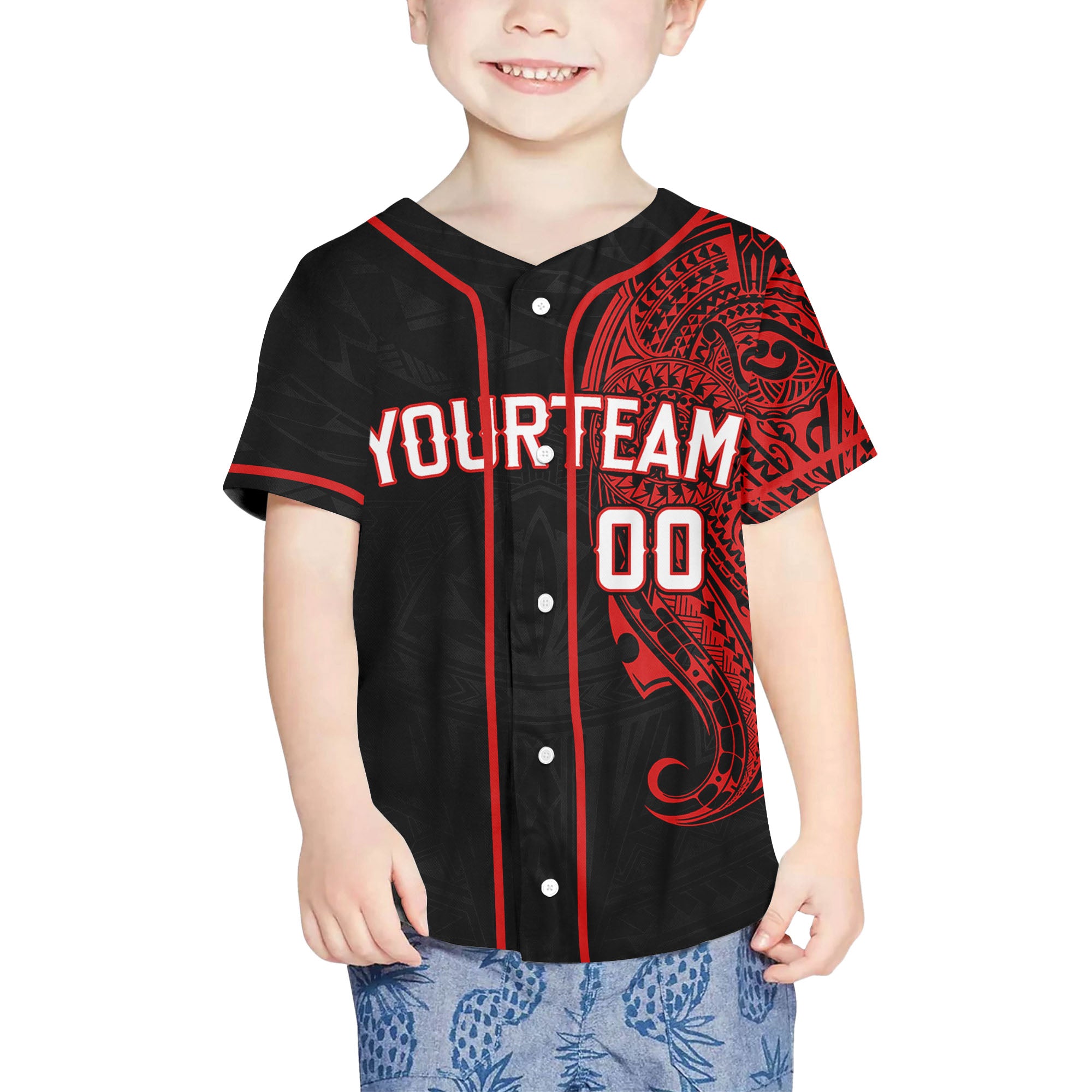 Personalize-Team-Name-And-Number-Maori-Tribal-Black-Baseball-Jersey