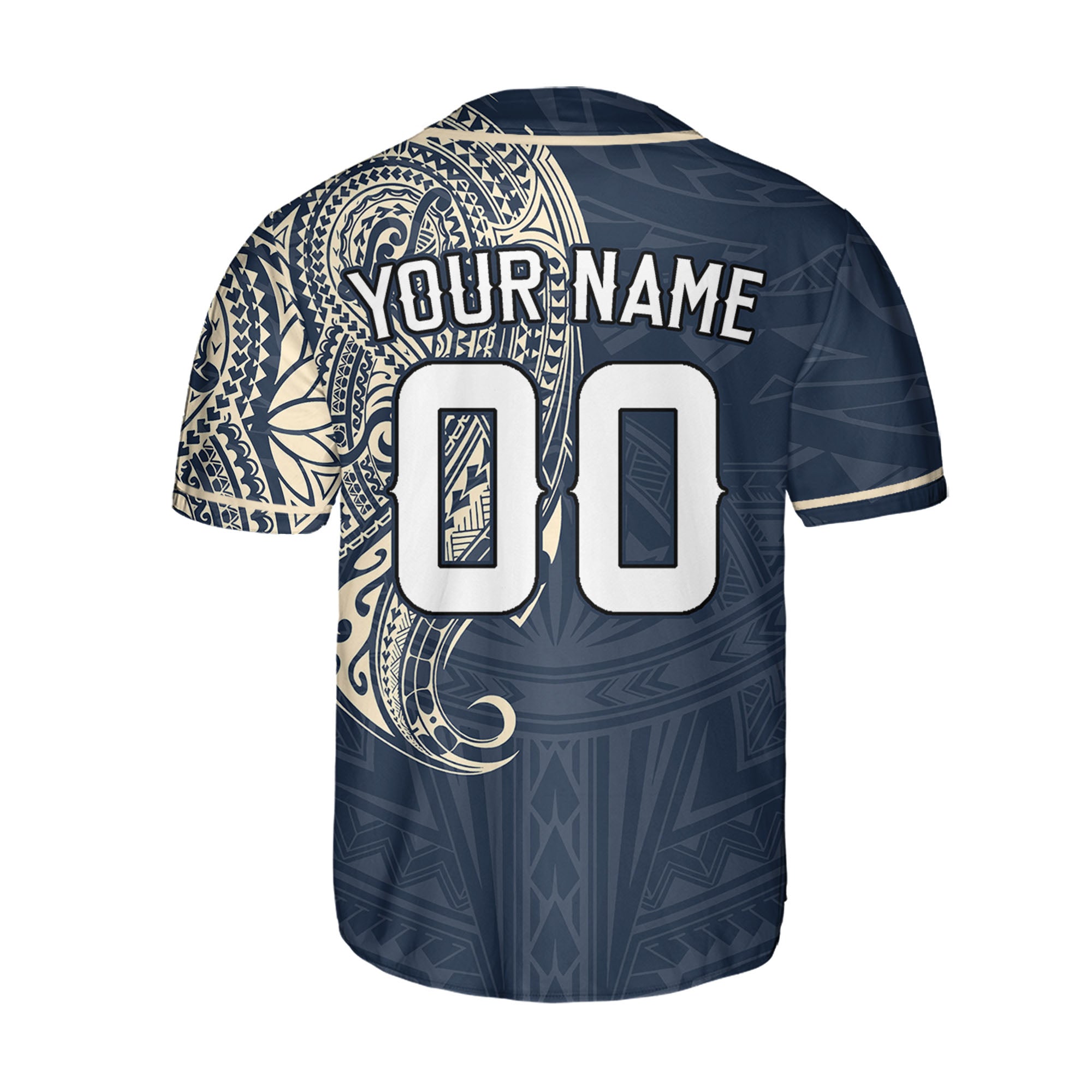 Personalize-Team-Name-And-Number-Maori-Tribal-Navy-Baseball-Jersey