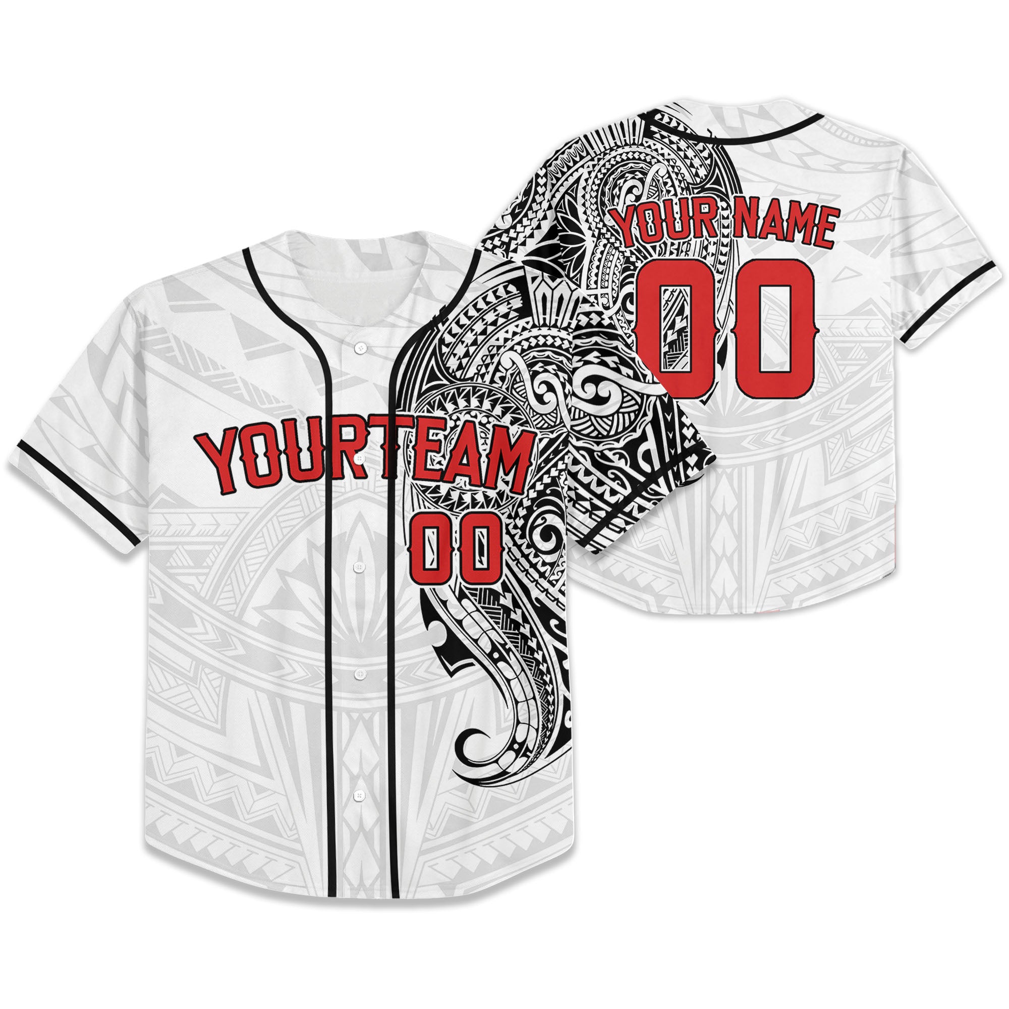 Personalize-Team-Name-And-Number-Maori-Tribal-White-Black-Baseball-Jersey