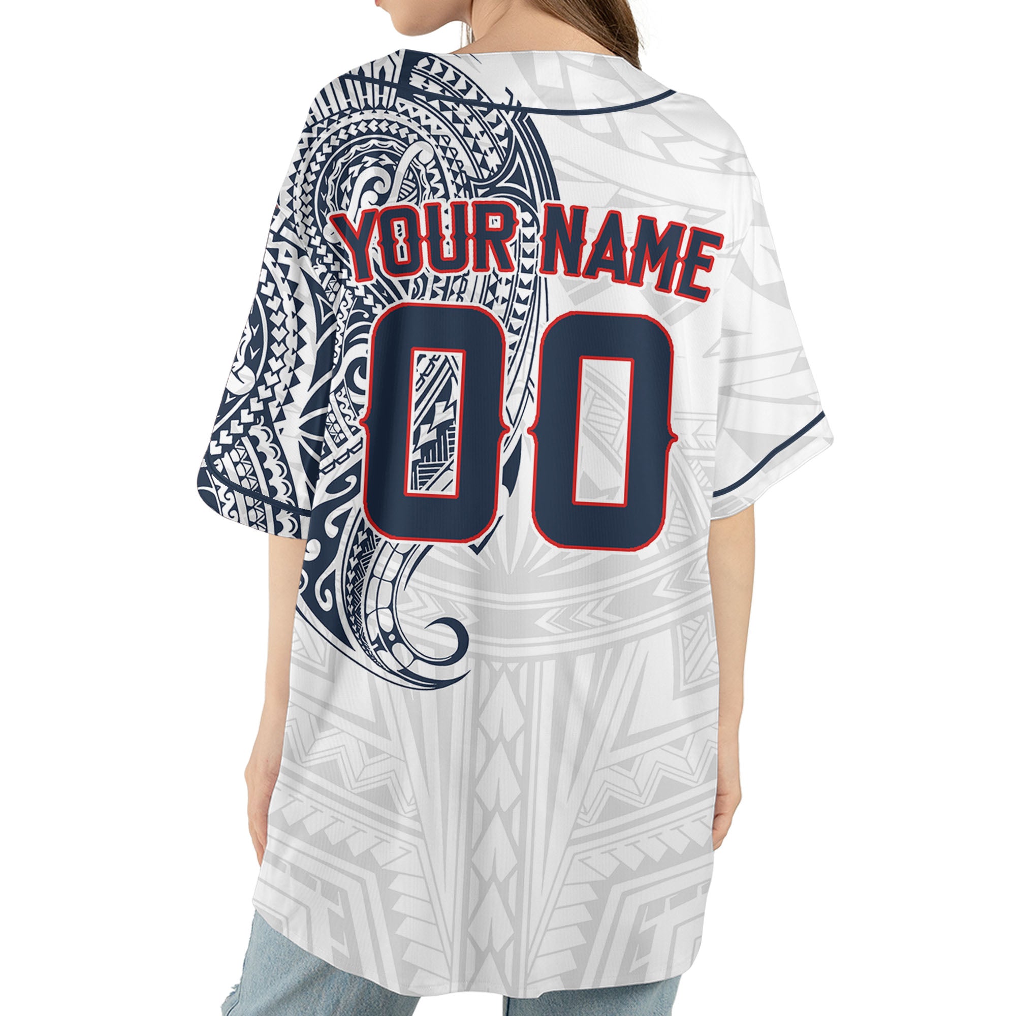 Personalize-Team-Name-And-Number-Maori-Tribal-White-Navy-Baseball-Jersey