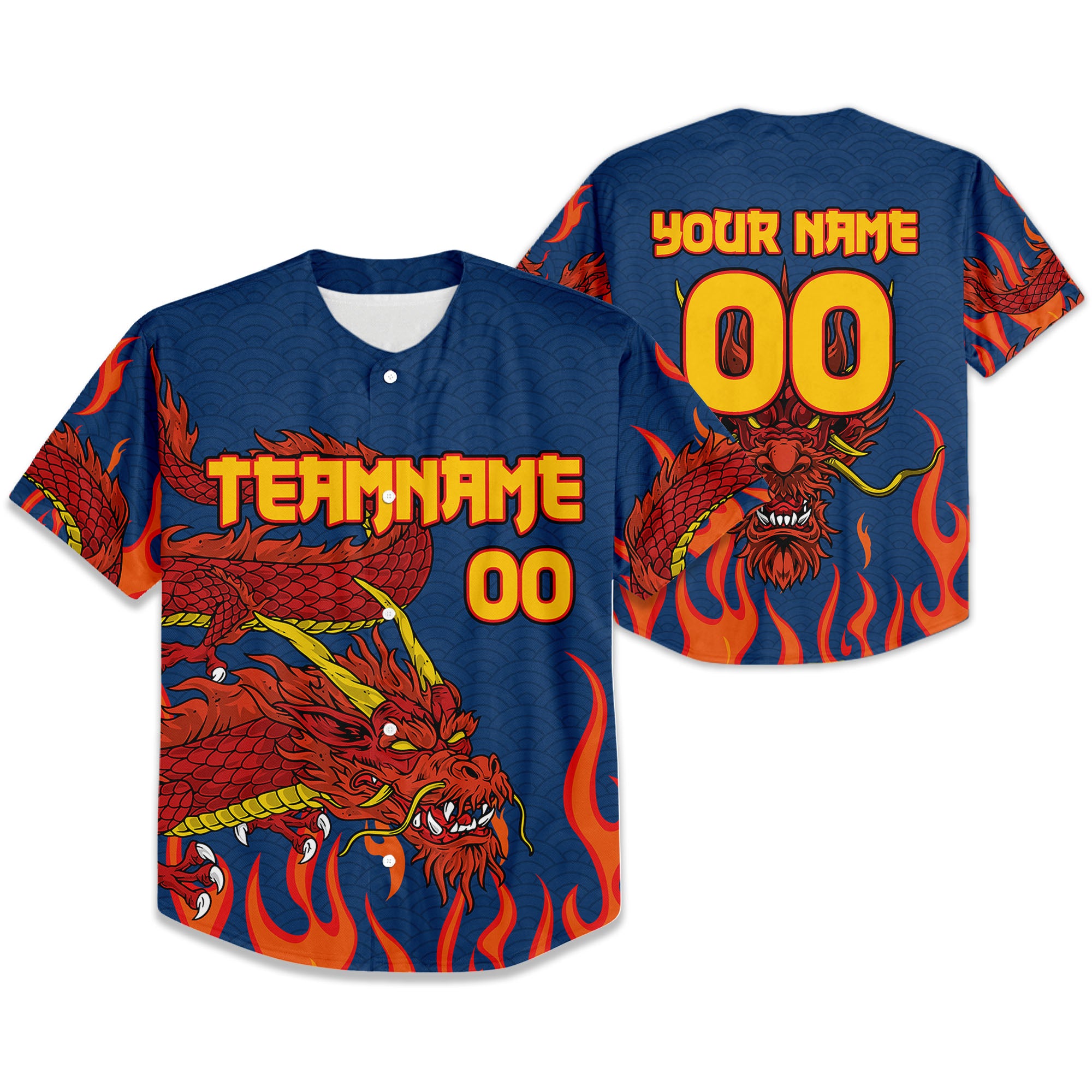 Personalize-Team-Name-And-Number-Mystical-Dragon-Navy-Baseball-Jersey