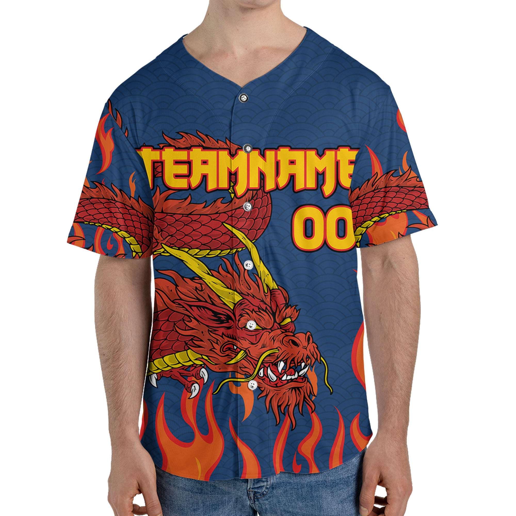 Personalize-Team-Name-And-Number-Mystical-Dragon-Navy-Baseball-Jersey