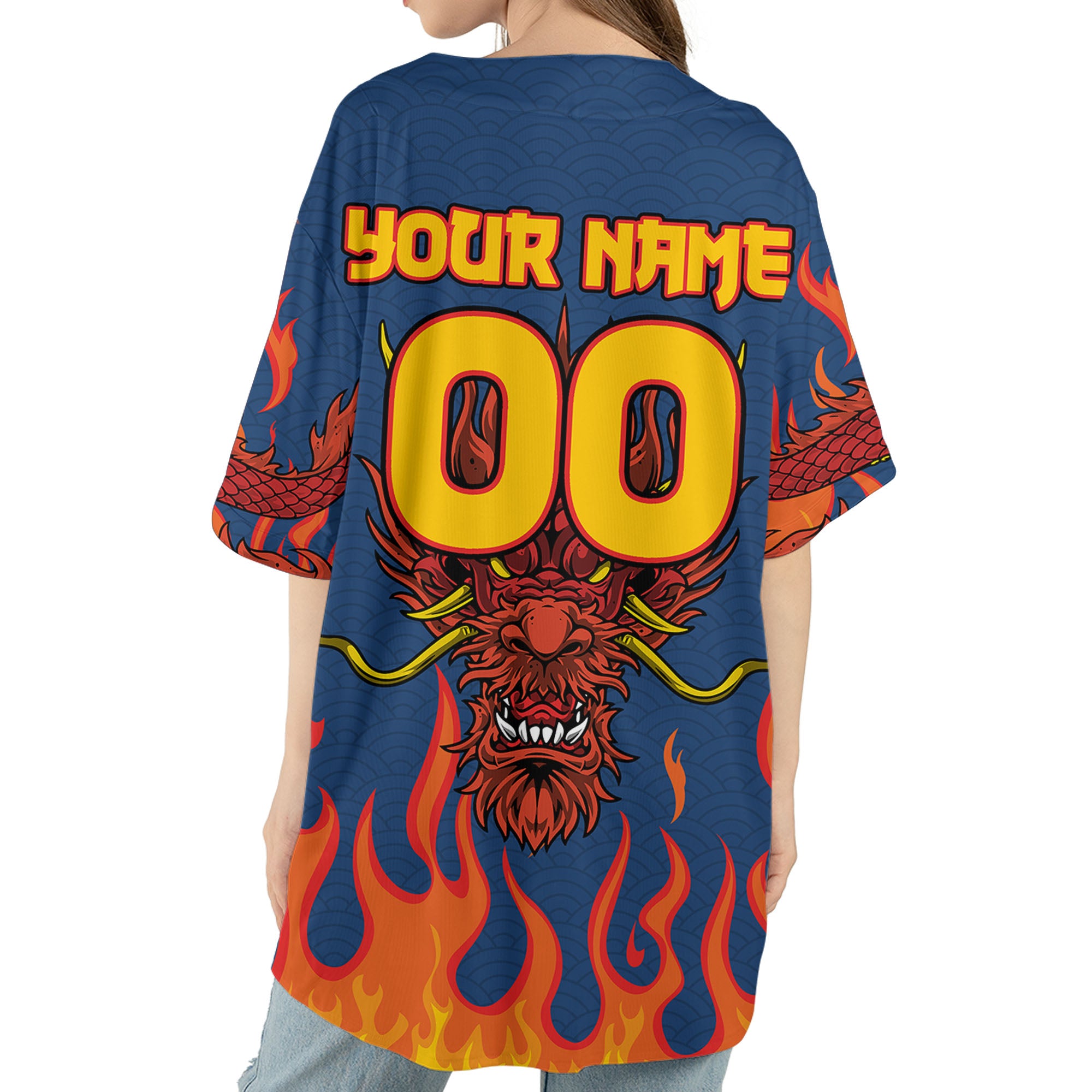Personalize-Team-Name-And-Number-Mystical-Dragon-Navy-Baseball-Jersey