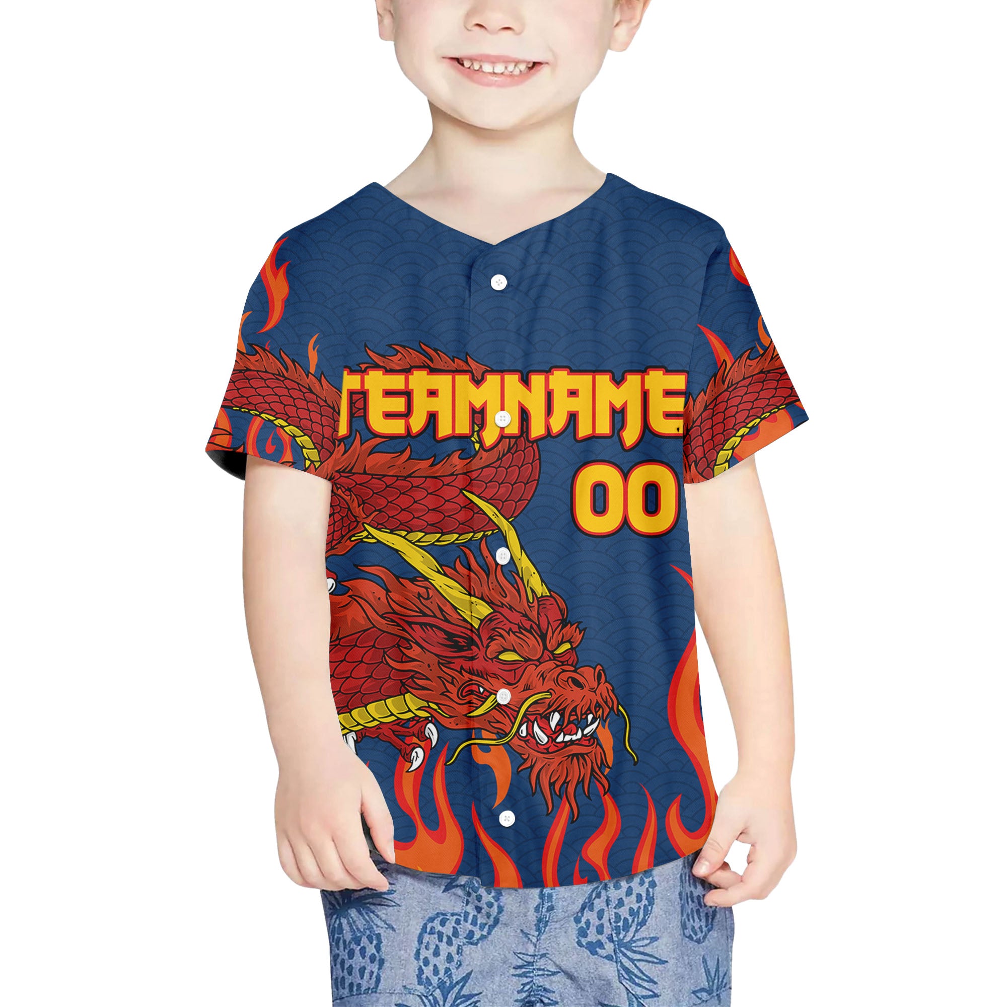 Personalize-Team-Name-And-Number-Mystical-Dragon-Navy-Baseball-Jersey