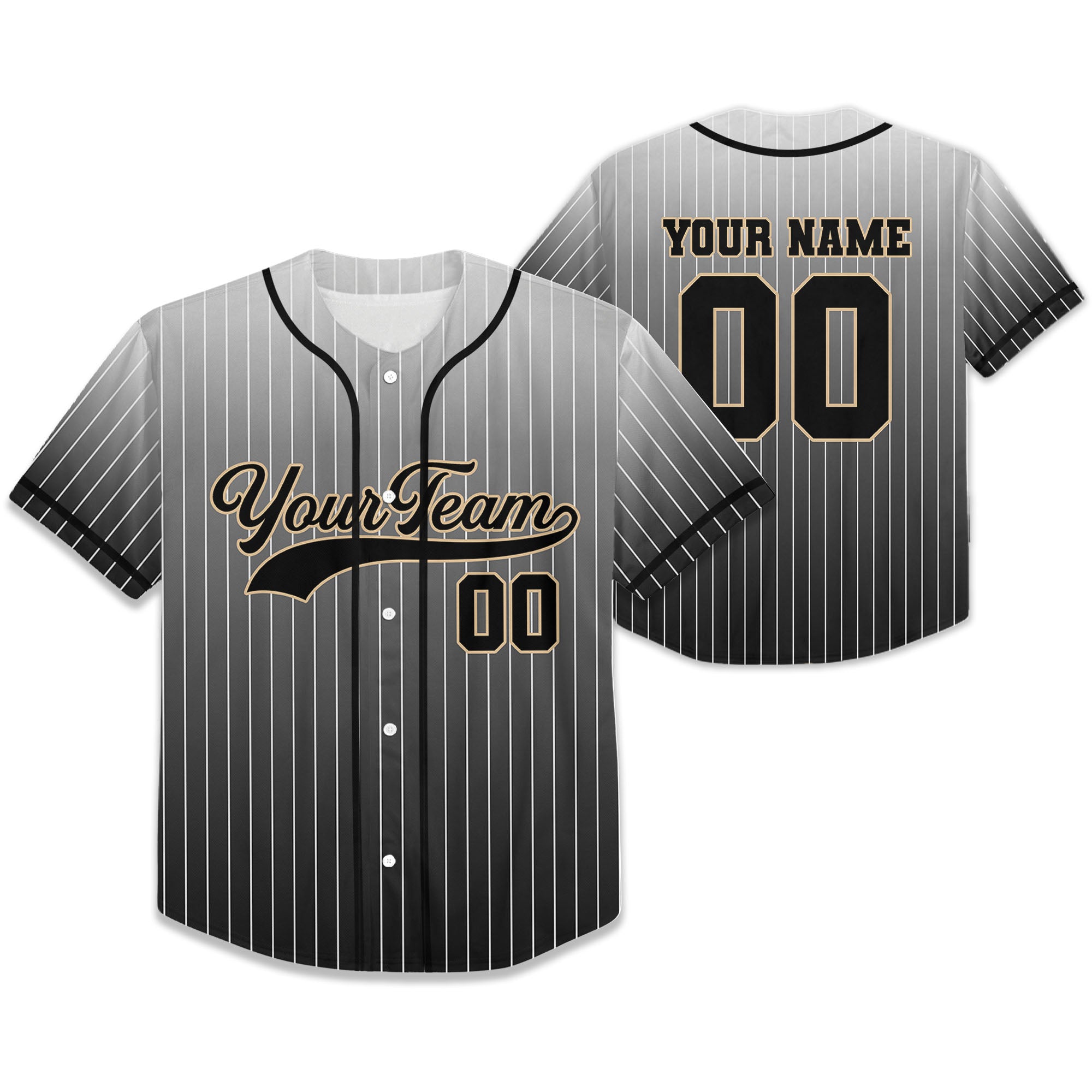 Personalize-Team-Name-And-Number-Striped-Gradient-Awesome-Black-White