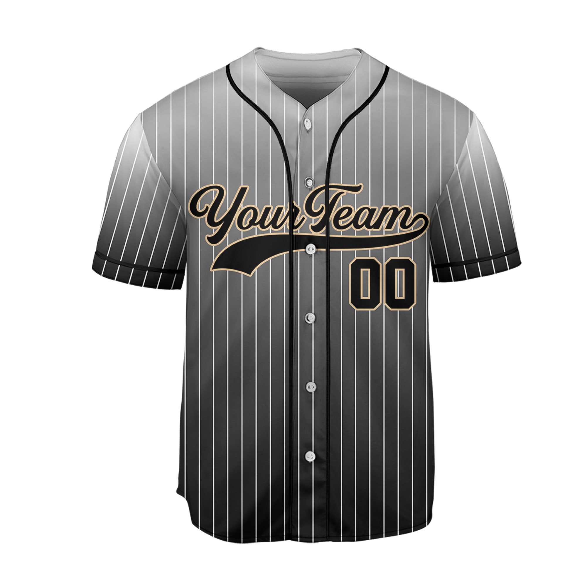 Personalize-Team-Name-And-Number-Striped-Gradient-Awesome-Black-White