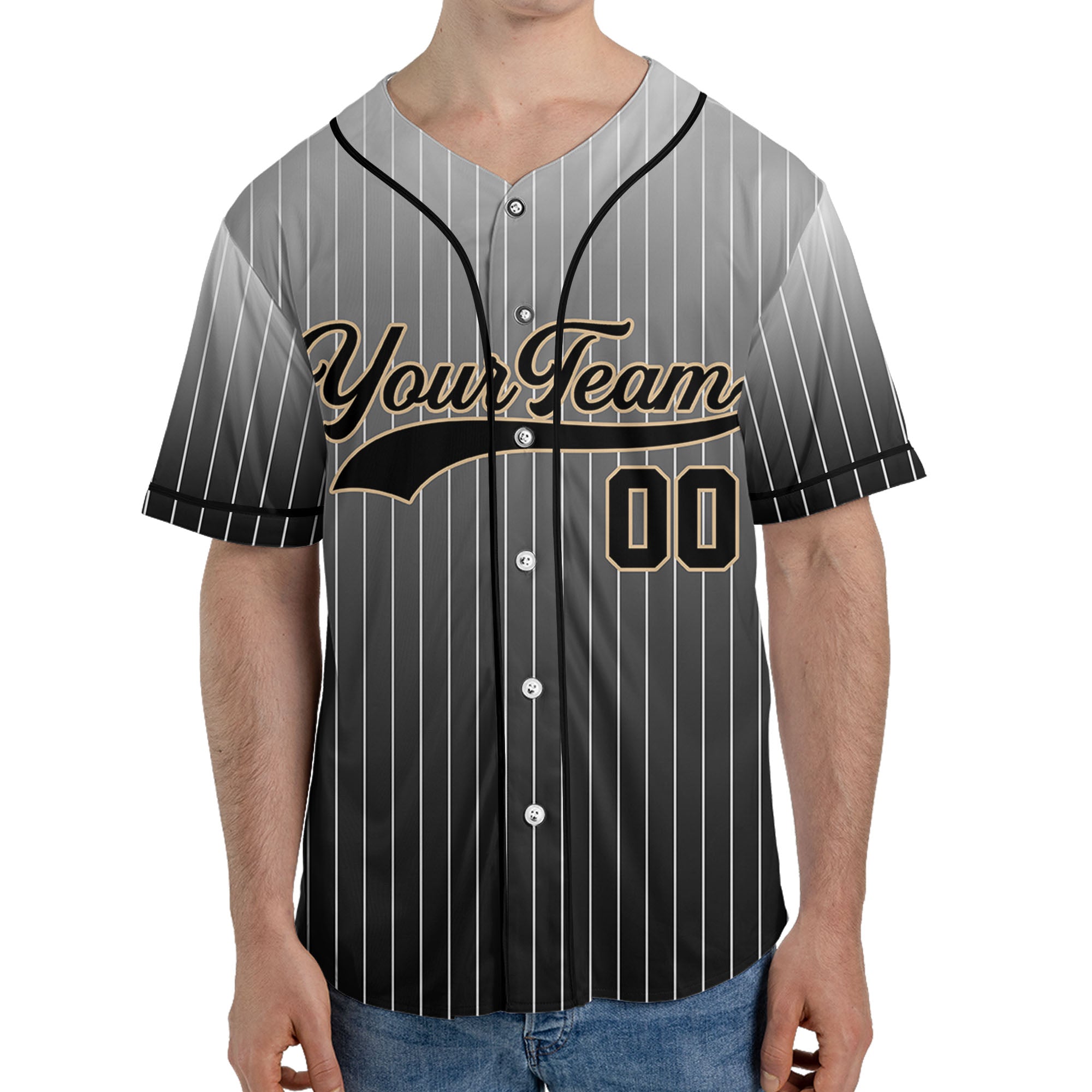 Personalize-Team-Name-And-Number-Striped-Gradient-Awesome-Black-White