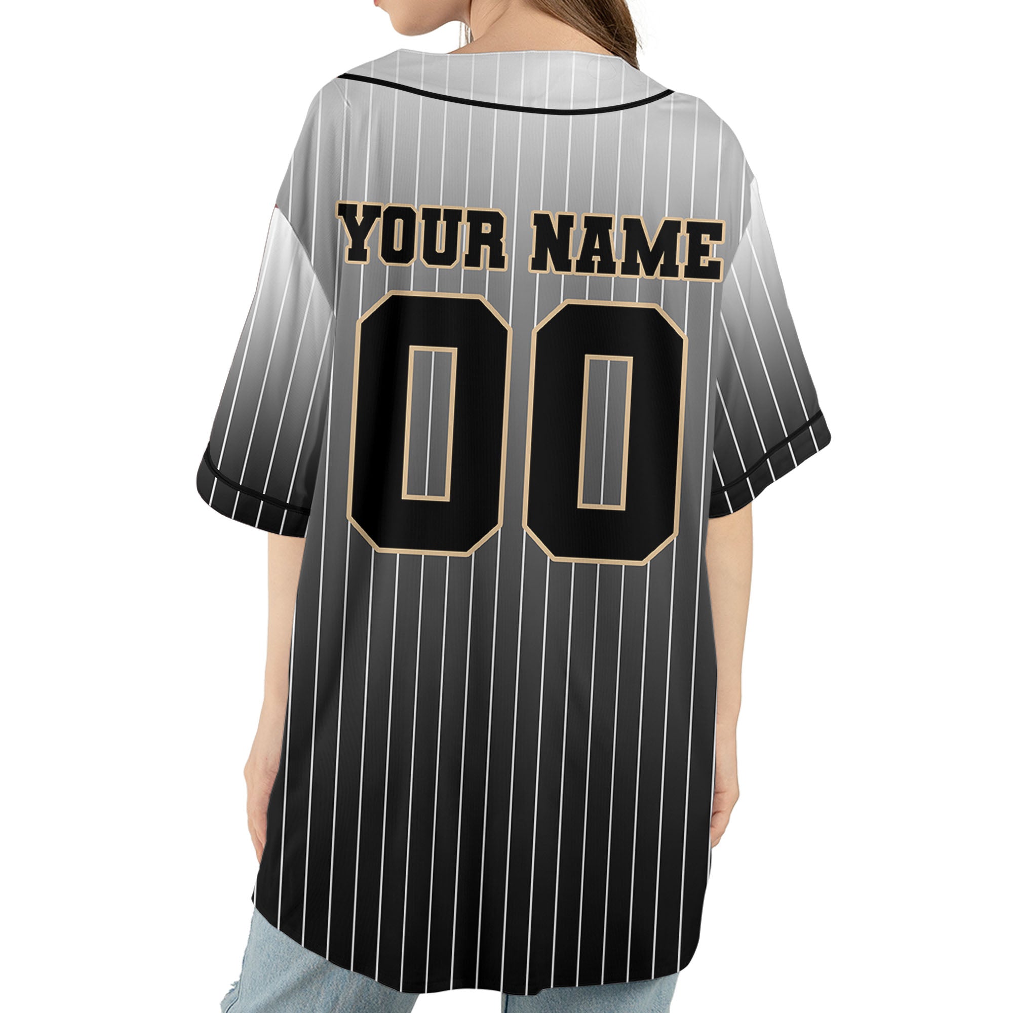 Personalize-Team-Name-And-Number-Striped-Gradient-Awesome-Black-White