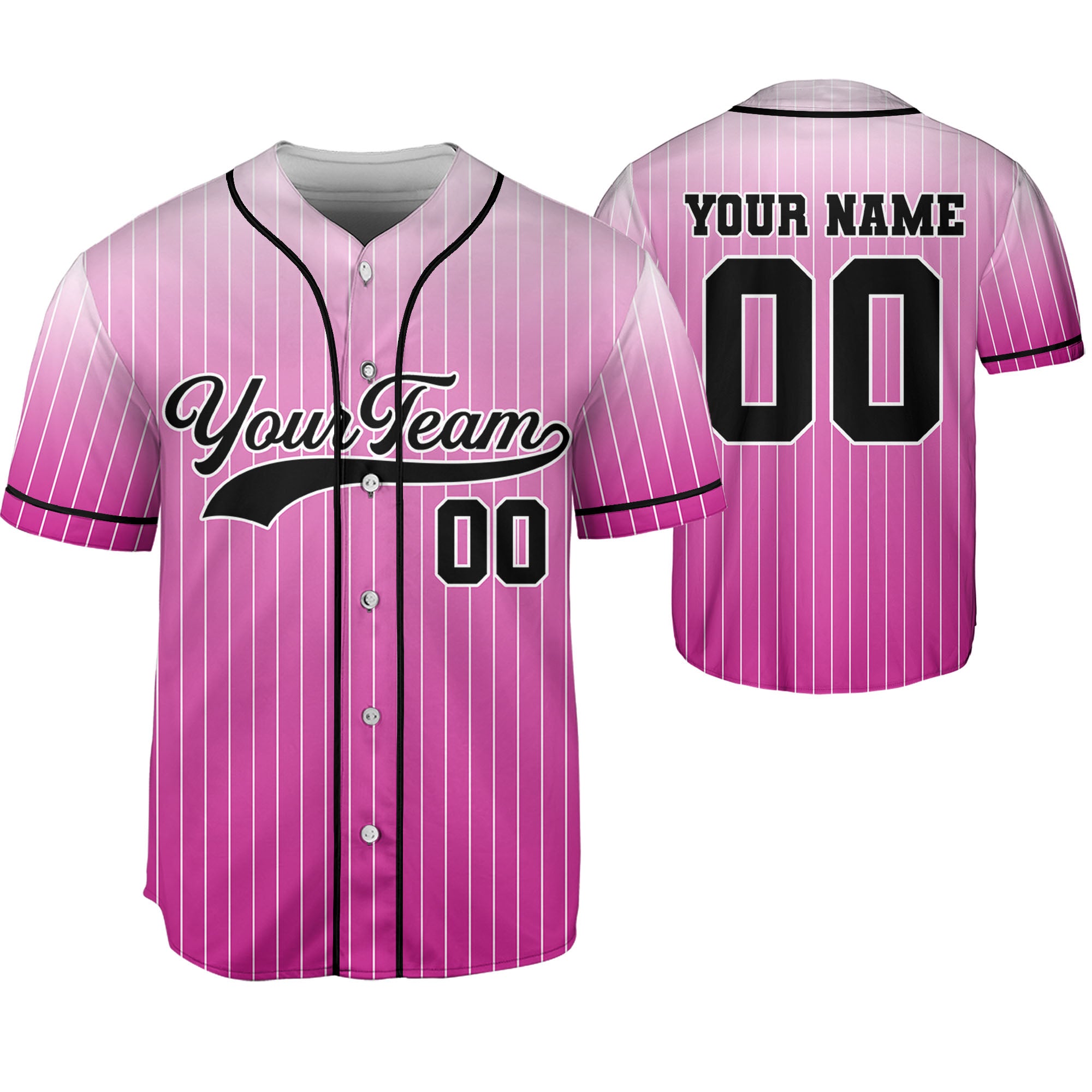 Personalize-Team-Name-And-Number-Striped-Gradient-Awesome-Pink-White