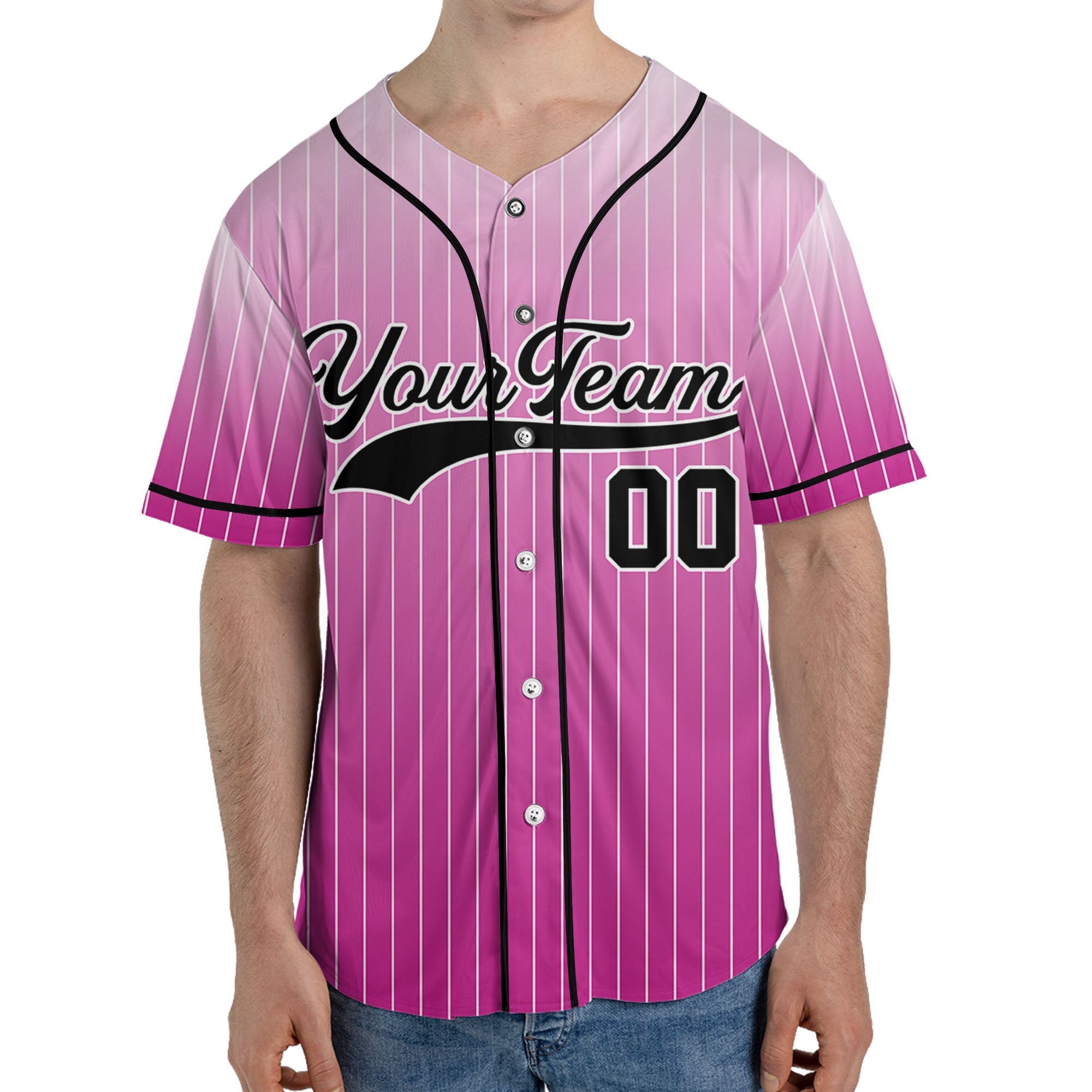 Personalize-Team-Name-And-Number-Striped-Gradient-Awesome-Pink-White