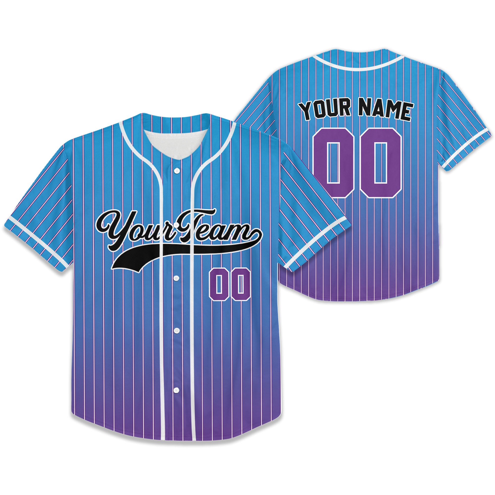Personalize-Team-Name-And-Number-Striped-Gradient-Colorful-Blue-Purple