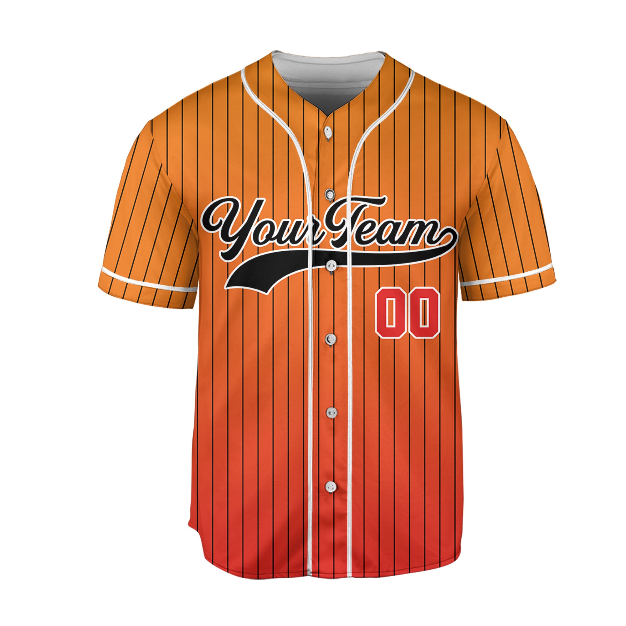 Personalize-Team-Name-And-Number-Striped-Gradient-Colorful-Orange-Red