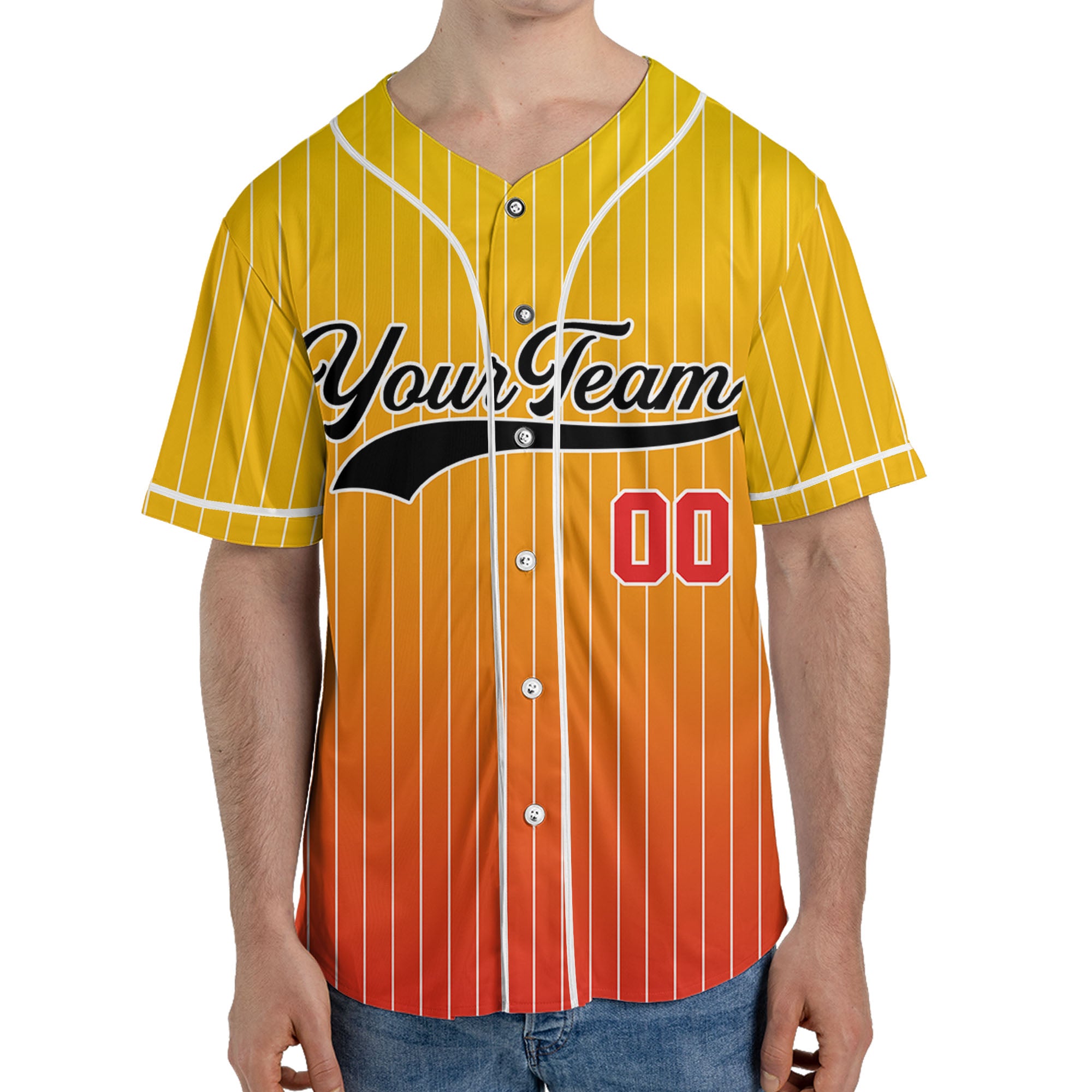 Personalize-Team-Name-And-Number-Striped-Gradient-Colorful-Yellow-Red