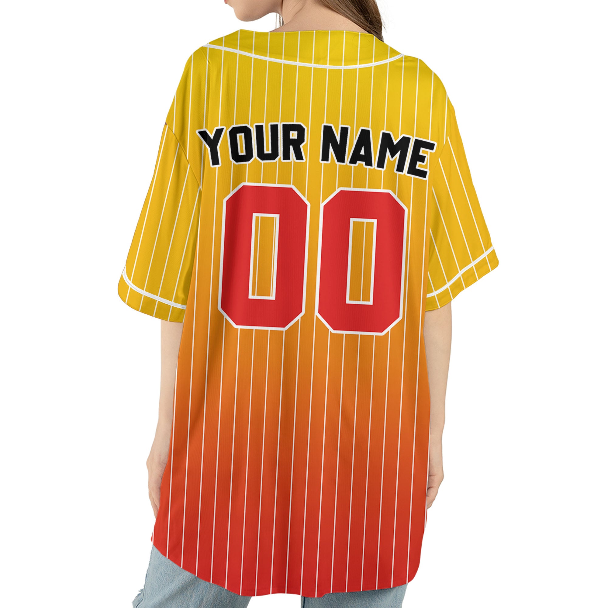 Personalize-Team-Name-And-Number-Striped-Gradient-Colorful-Yellow-Red