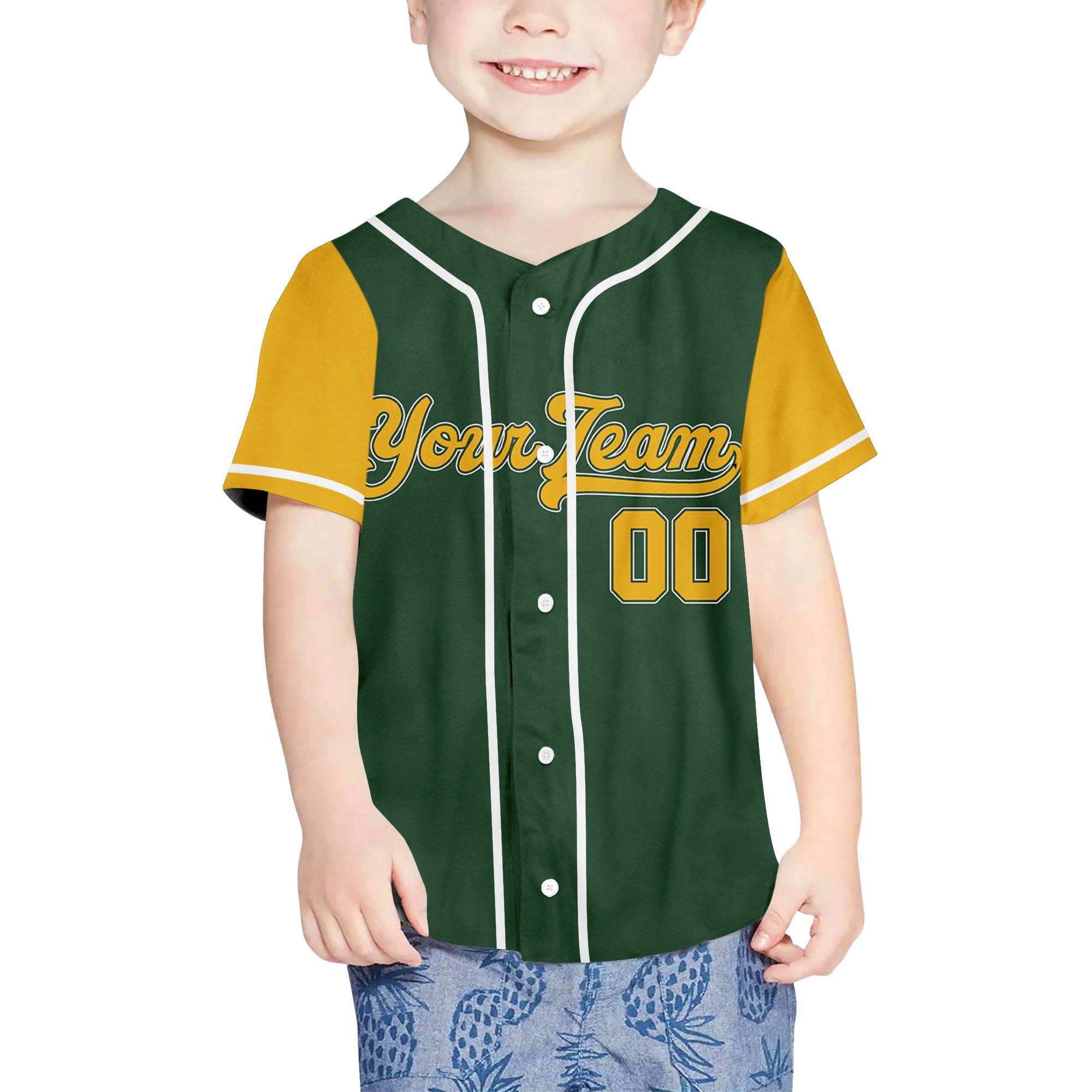 Personalize-Team-Name-Baseball-Sport-Awesome-Green-Yellow