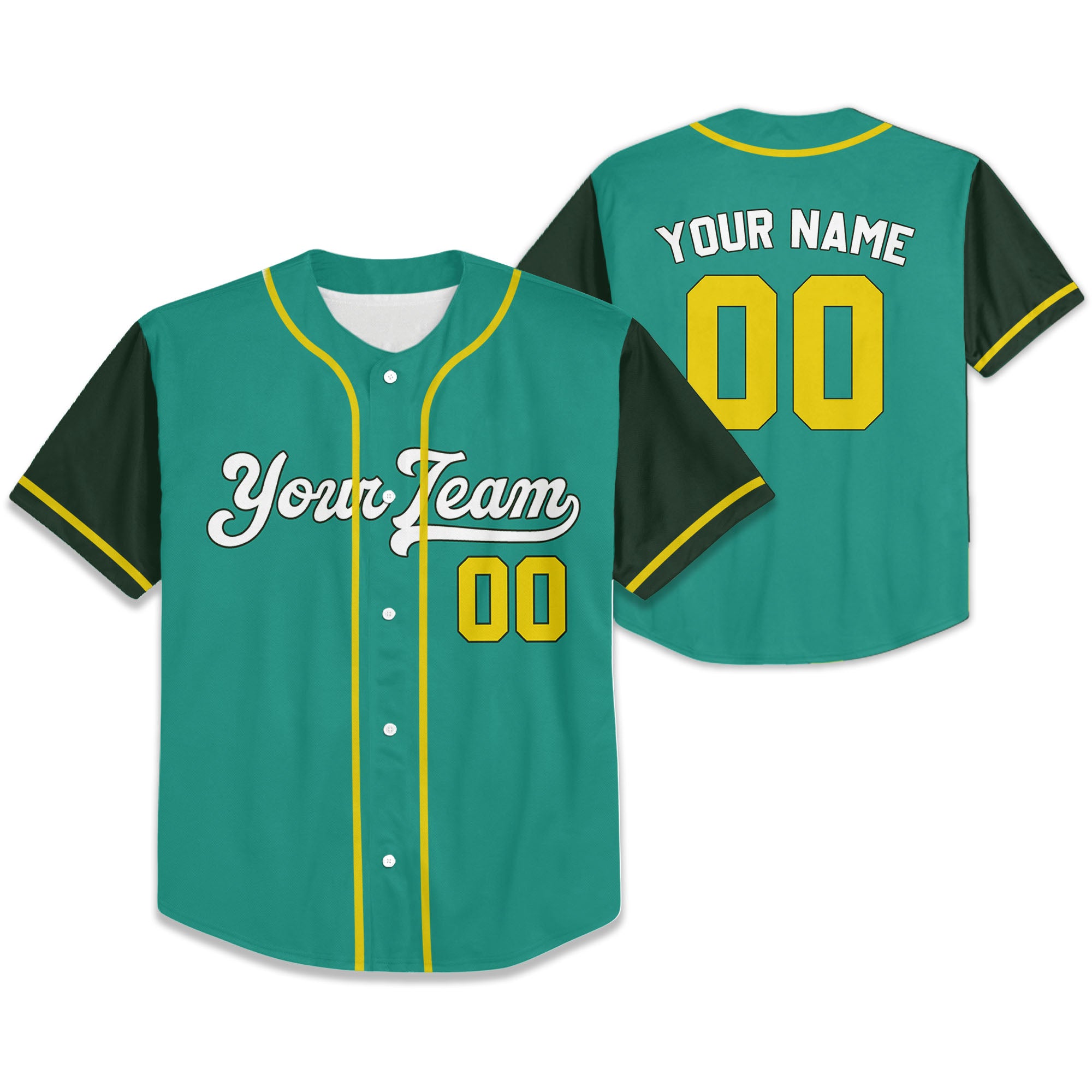 Personalize-Team-Name-Baseball-Sport-Awesome-Jade-Green