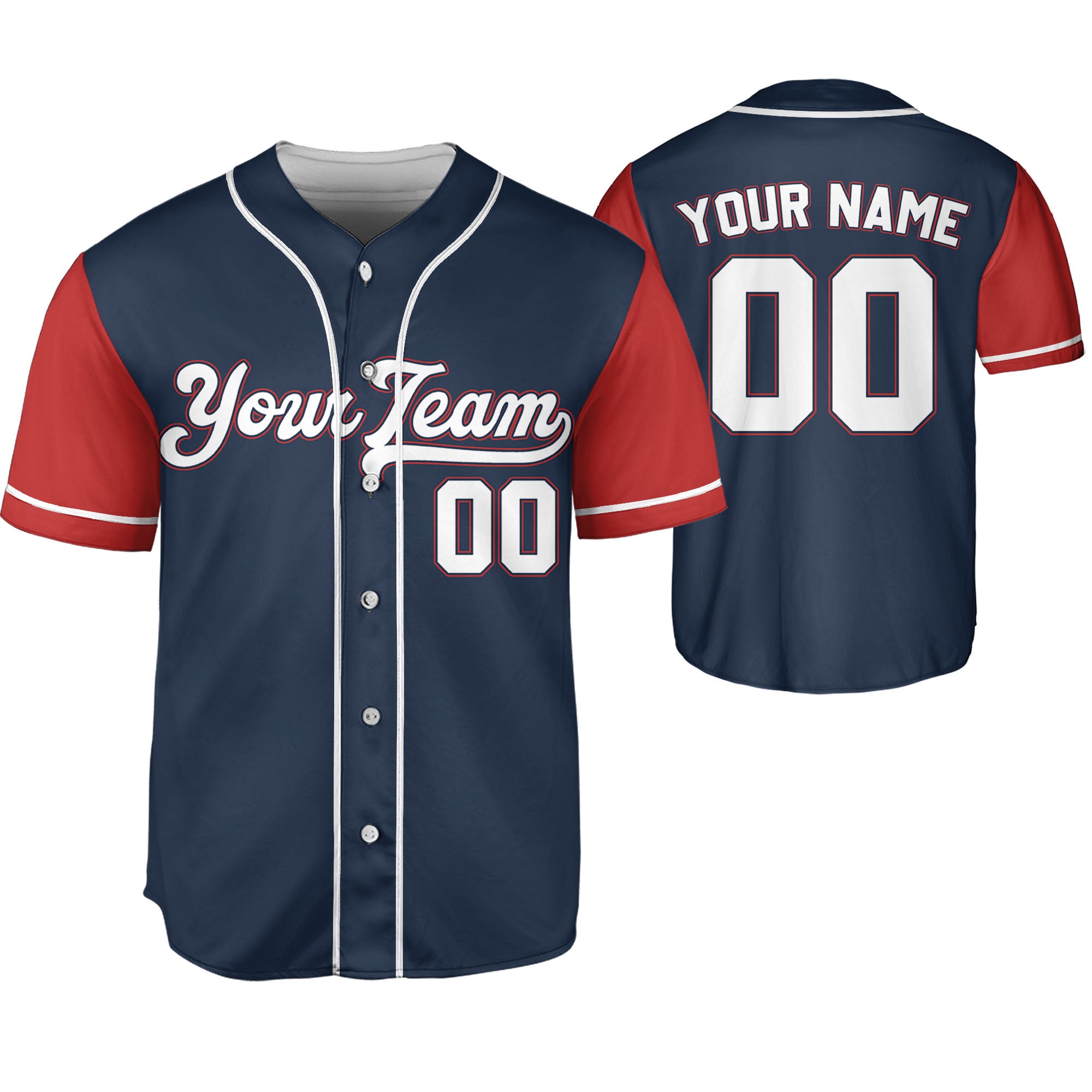 Personalize-Team-Name-Baseball-Sport-Awesome-Navy-Red