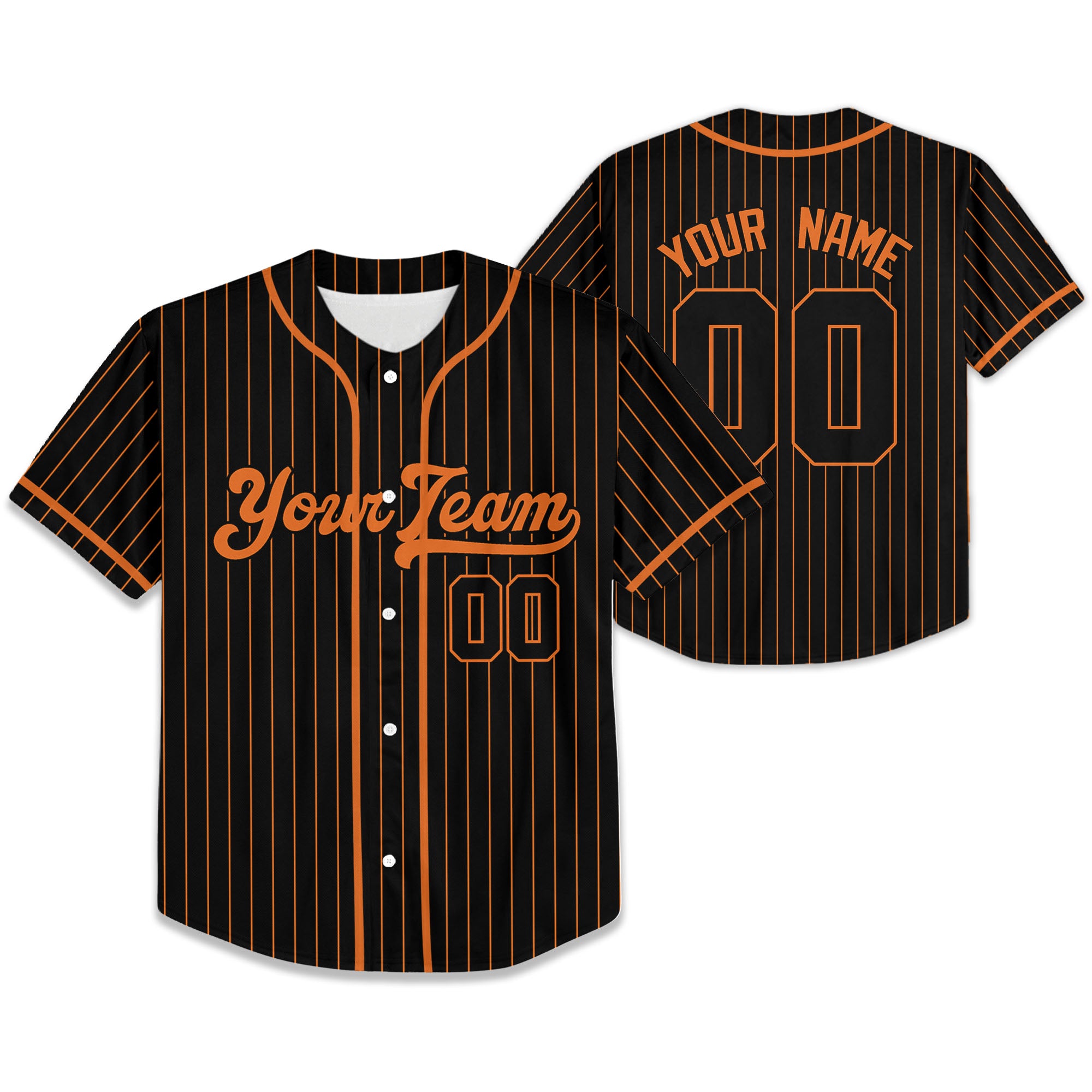 Personalize-Team-Name-Baseball-Striped-Style-Black-Orange