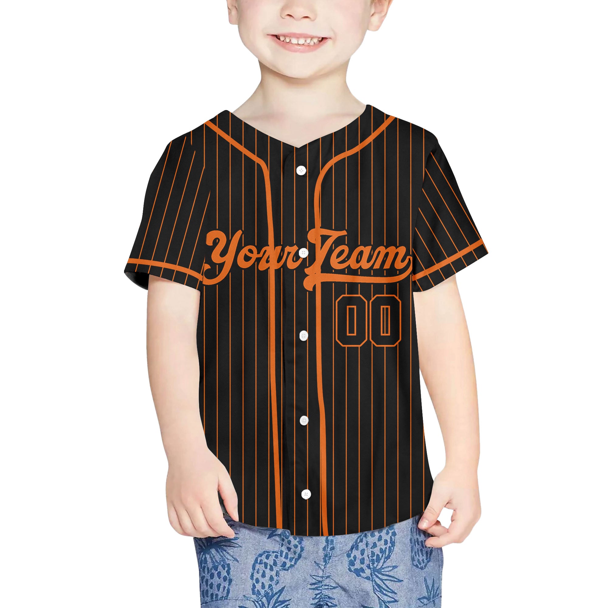 Personalize-Team-Name-Baseball-Striped-Style-Black-Orange