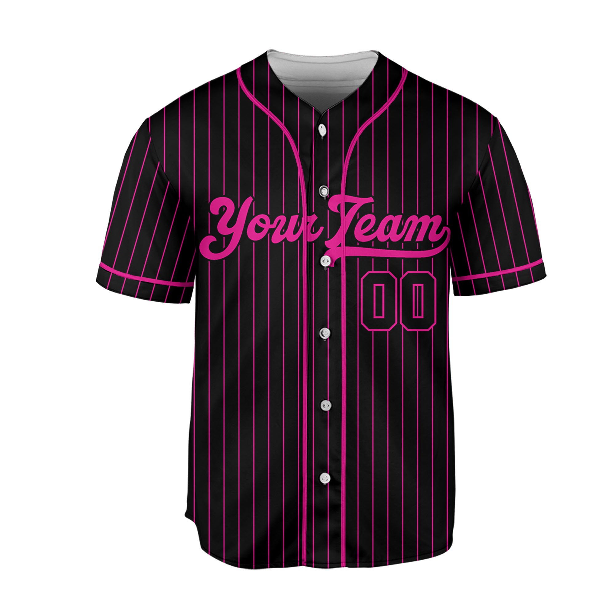 Personalize-Team-Name-Baseball-Striped-Style-Black-Pink