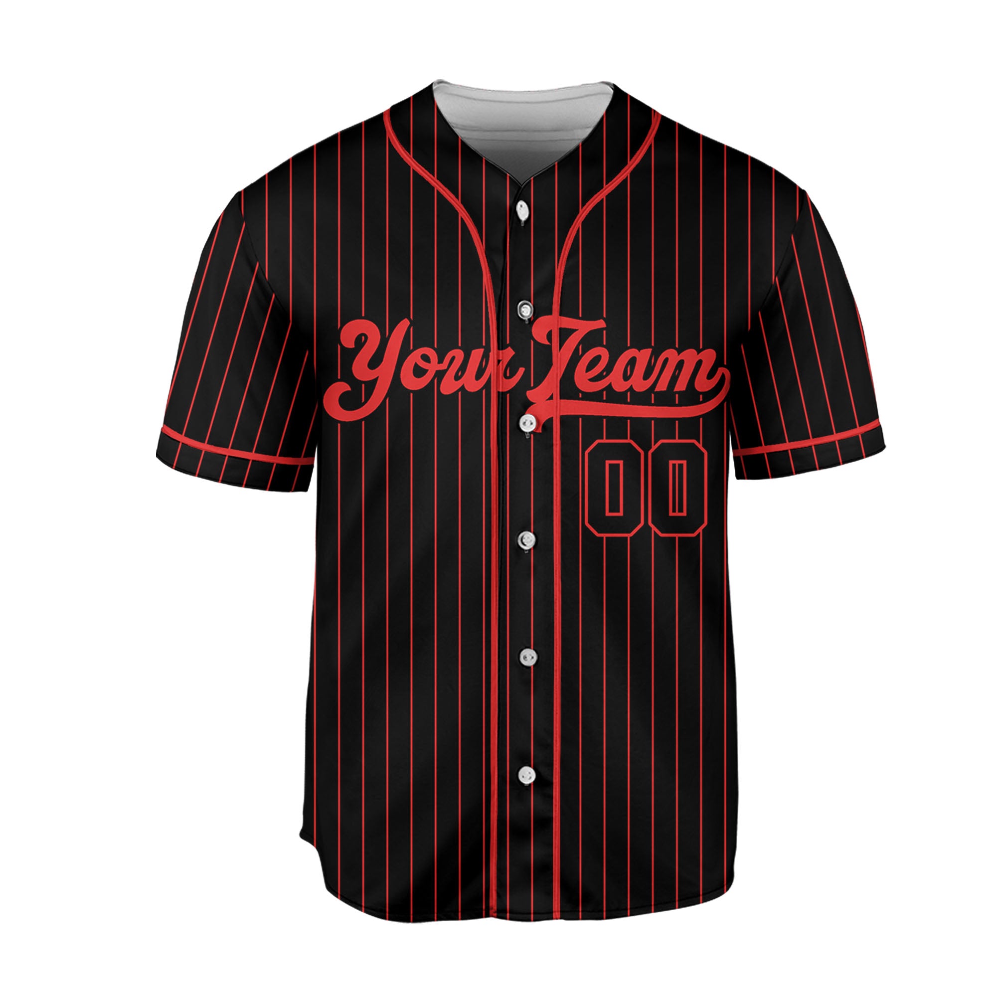 Personalize-Team-Name-Baseball-Striped-Style-Black-Red