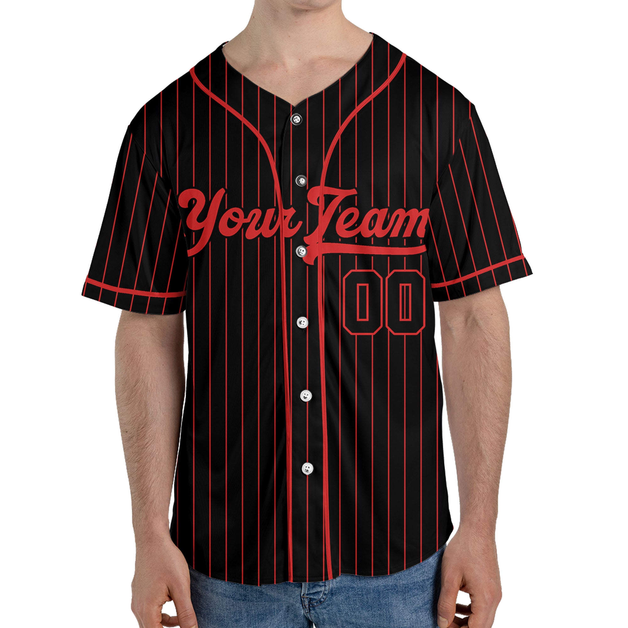 Personalize-Team-Name-Baseball-Striped-Style-Black-Red
