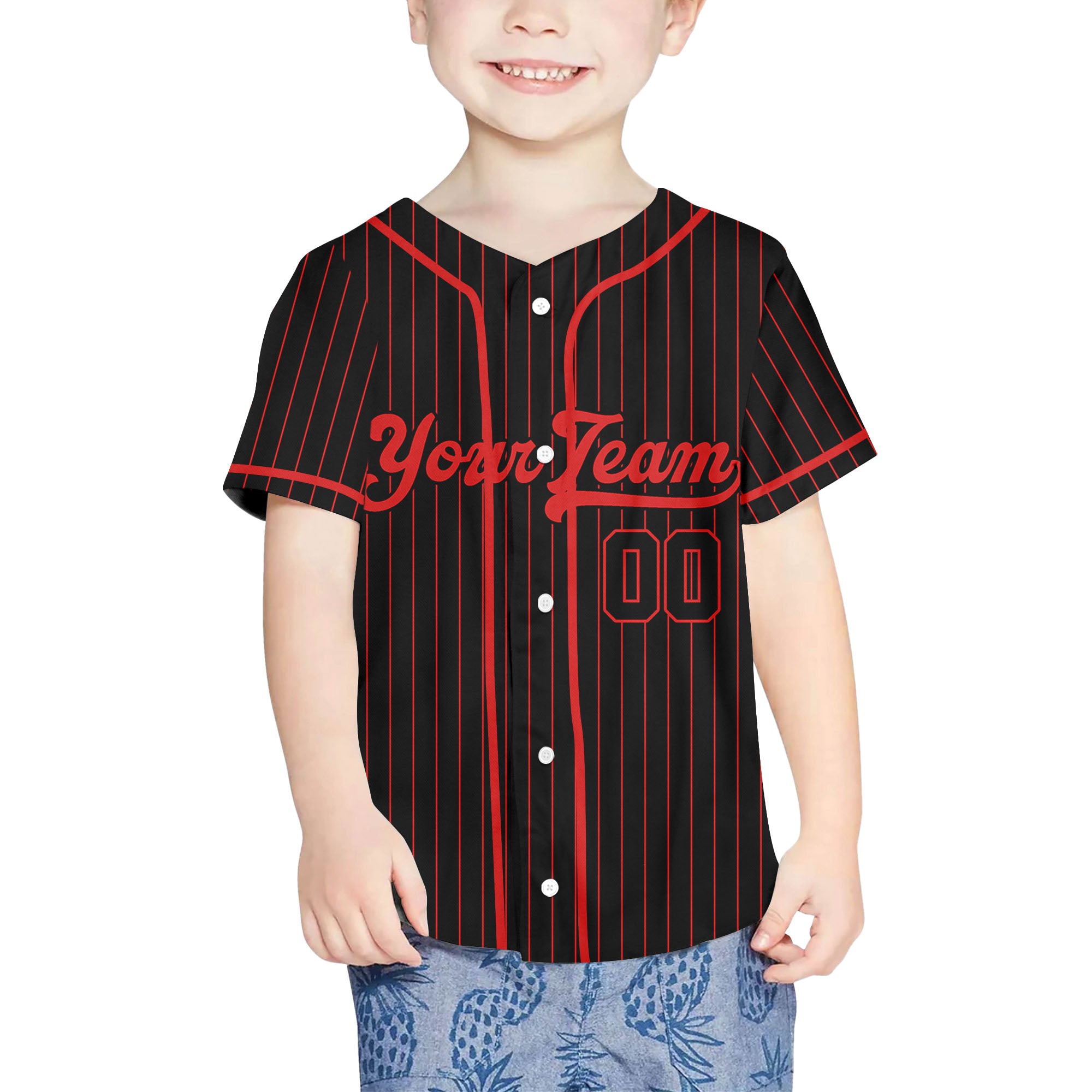 Personalize-Team-Name-Baseball-Striped-Style-Black-Red