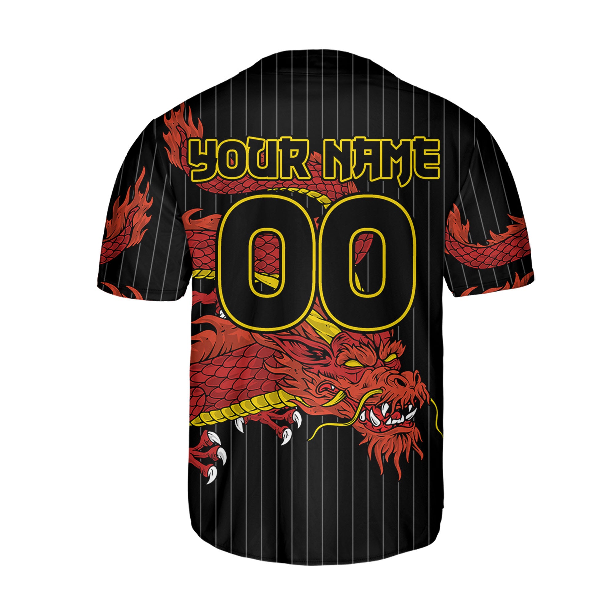Personalize-Team-Name-Devilish-Dragon-Striped-Black-Color-Baseball-Jersey