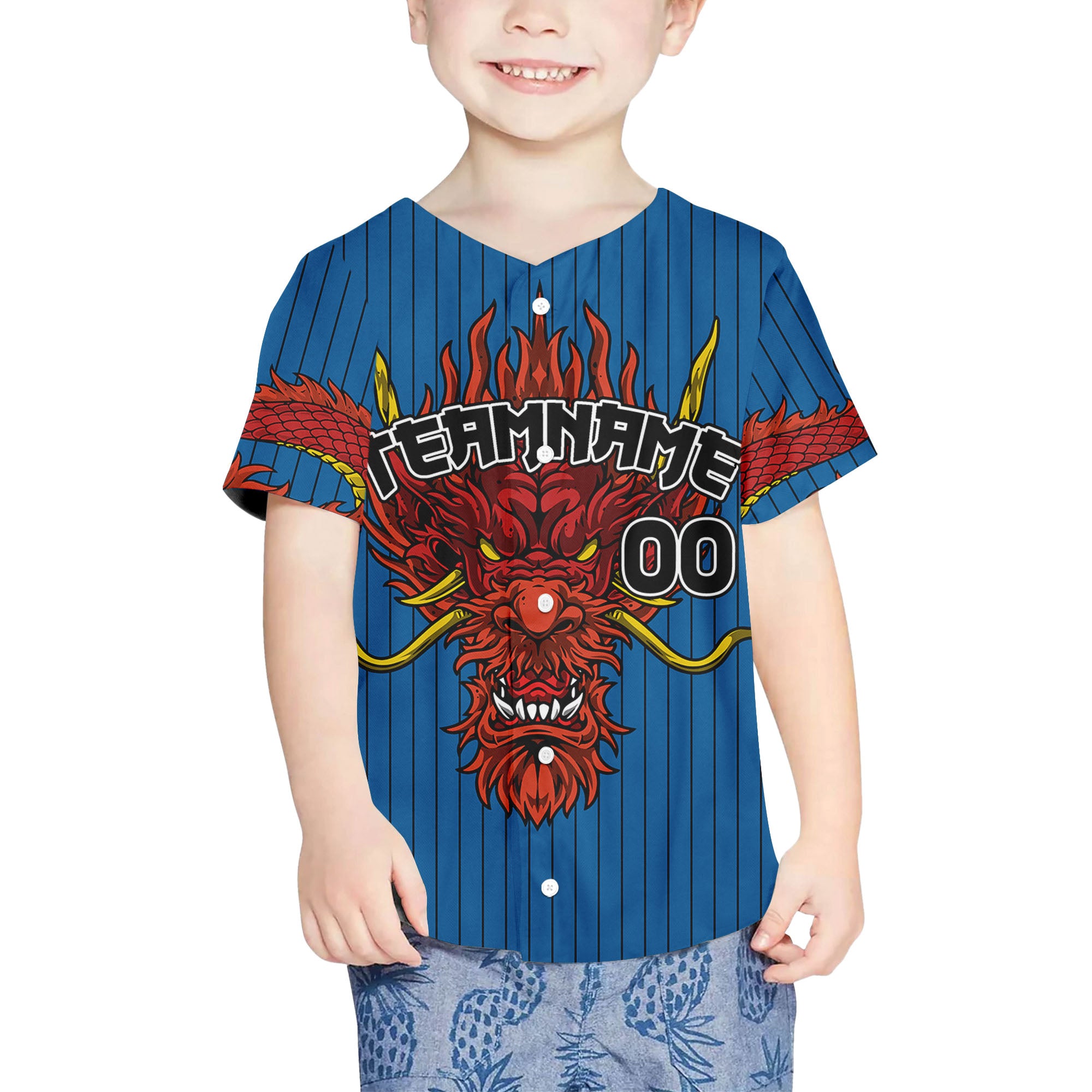 Personalize-Team-Name-Devilish-Dragon-Striped-Blue-Color-Baseball-Jersey