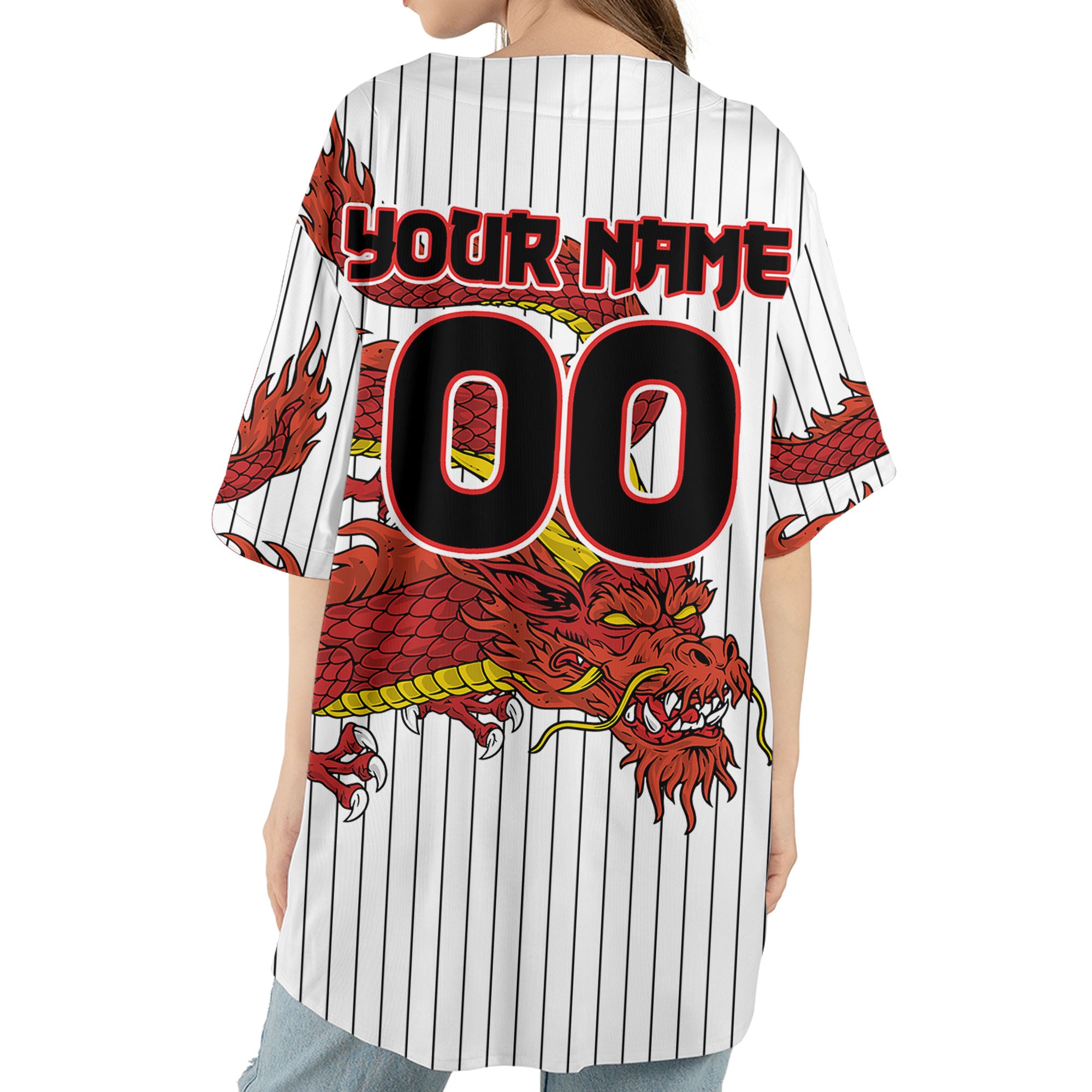 Personalize-Team-Name-Devilish-Dragon-Striped-White-Color-Baseball-Jersey