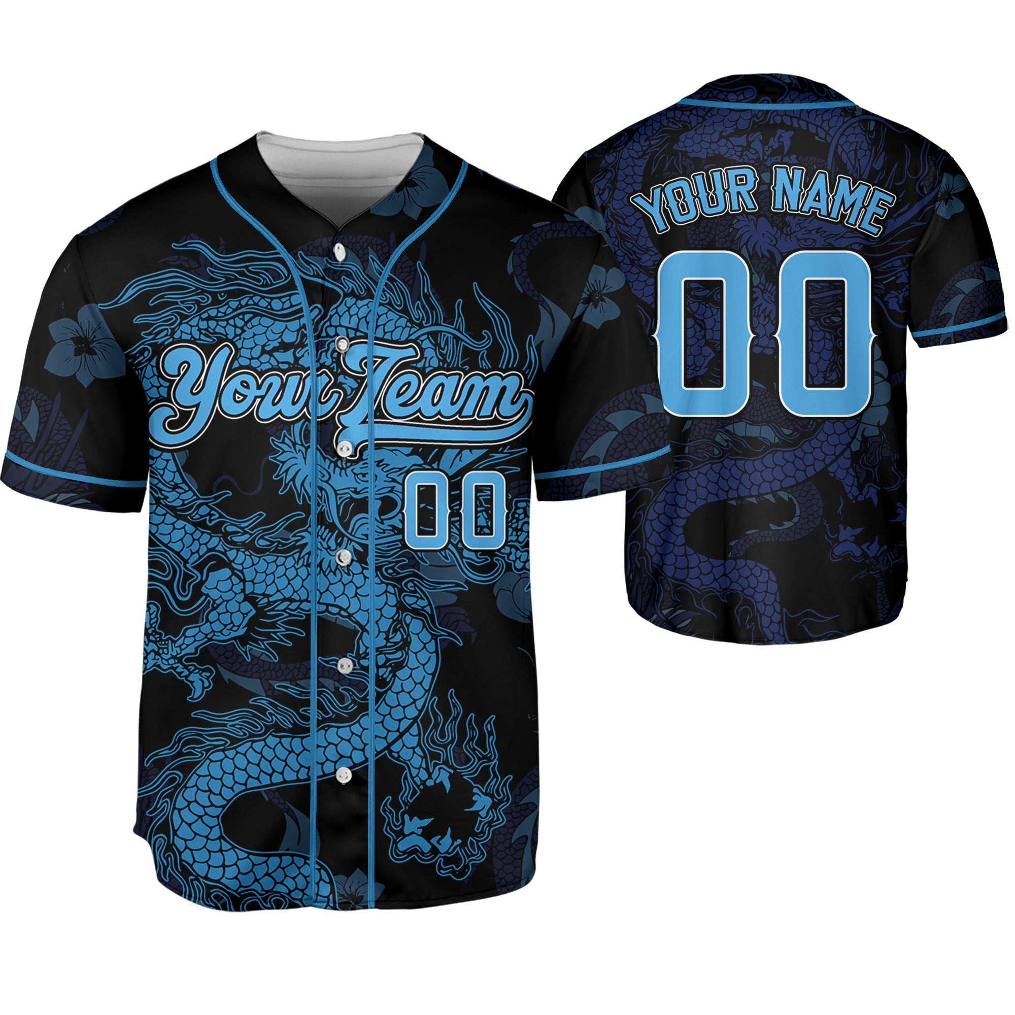 Personalize-Team-Name-Dragon-Texture-Art-Blue