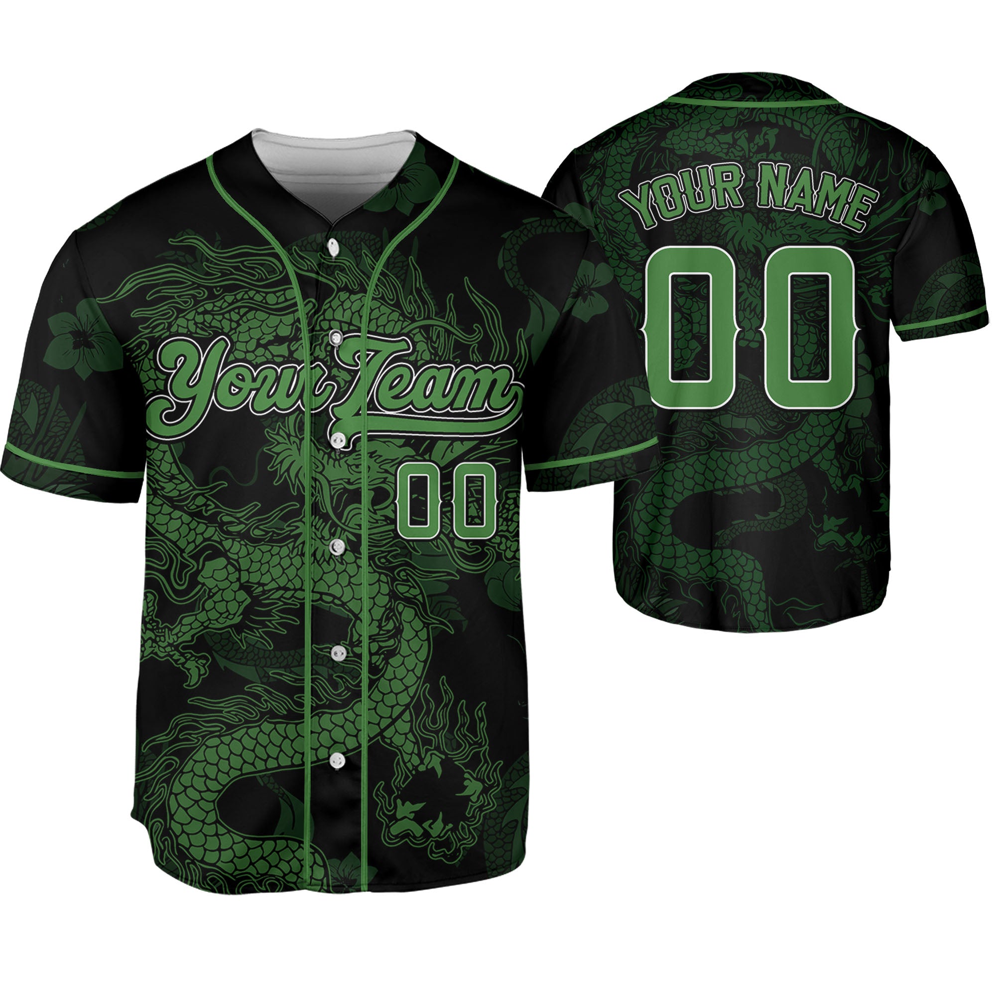 Personalize-Team-Name-Dragon-Texture-Art-Green